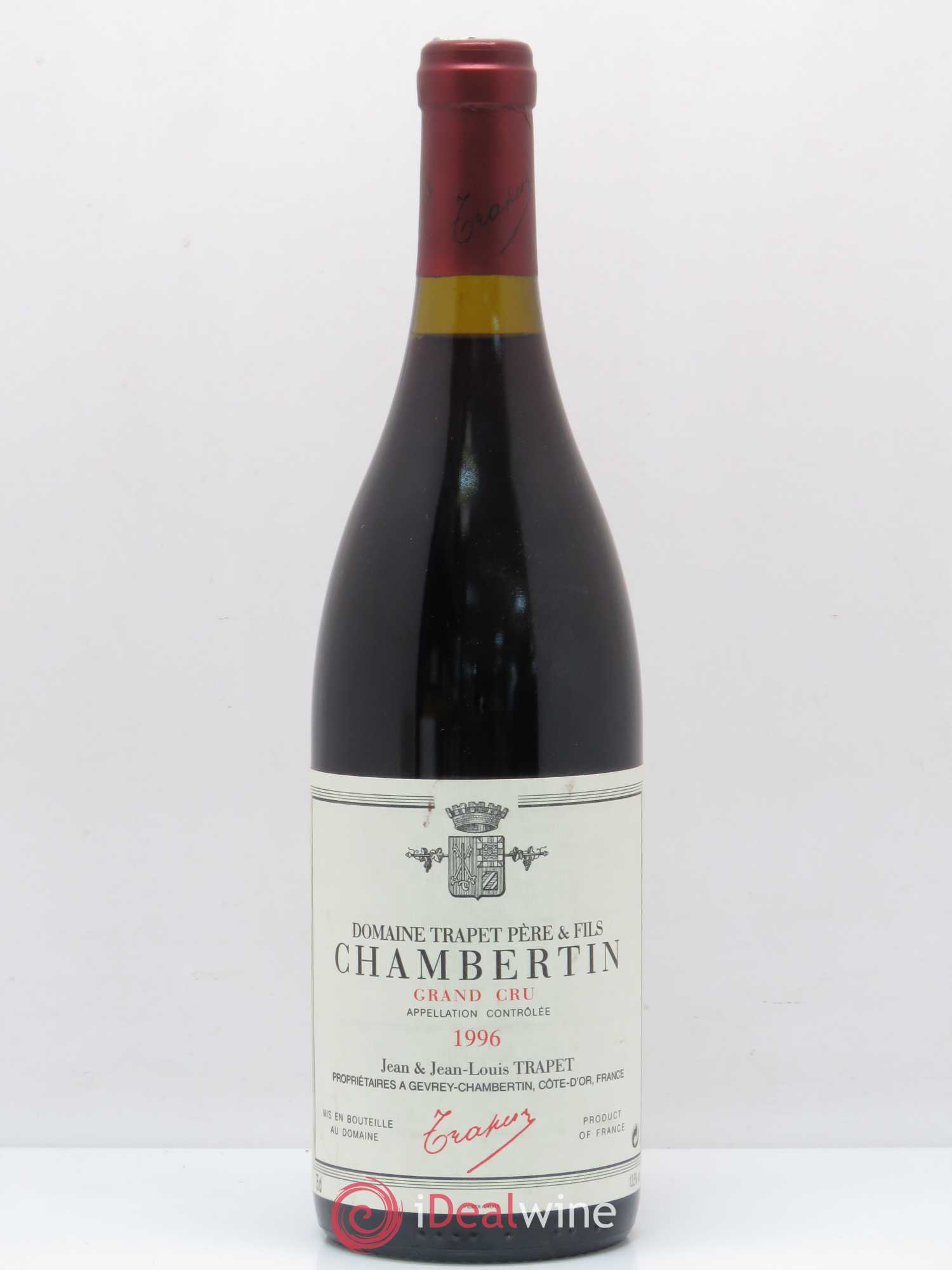 Chambertin Grand Cru Domaine Trapet 1996 - Lot de 1 bouteille - 0