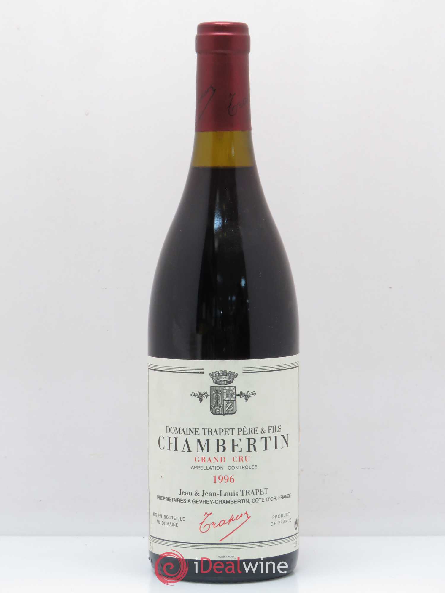 Chambertin Grand Cru Domaine Trapet 1996 - Lot de 1 bouteille - 0