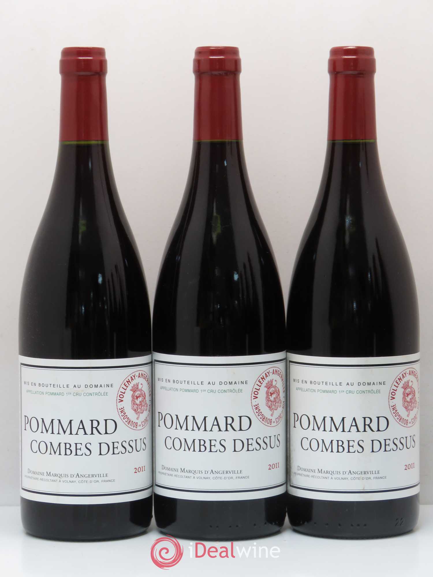 Pommard Combes-Dessus Marquis d'Angerville (Domaine) 2011 - Lot de 6 bouteilles - 1