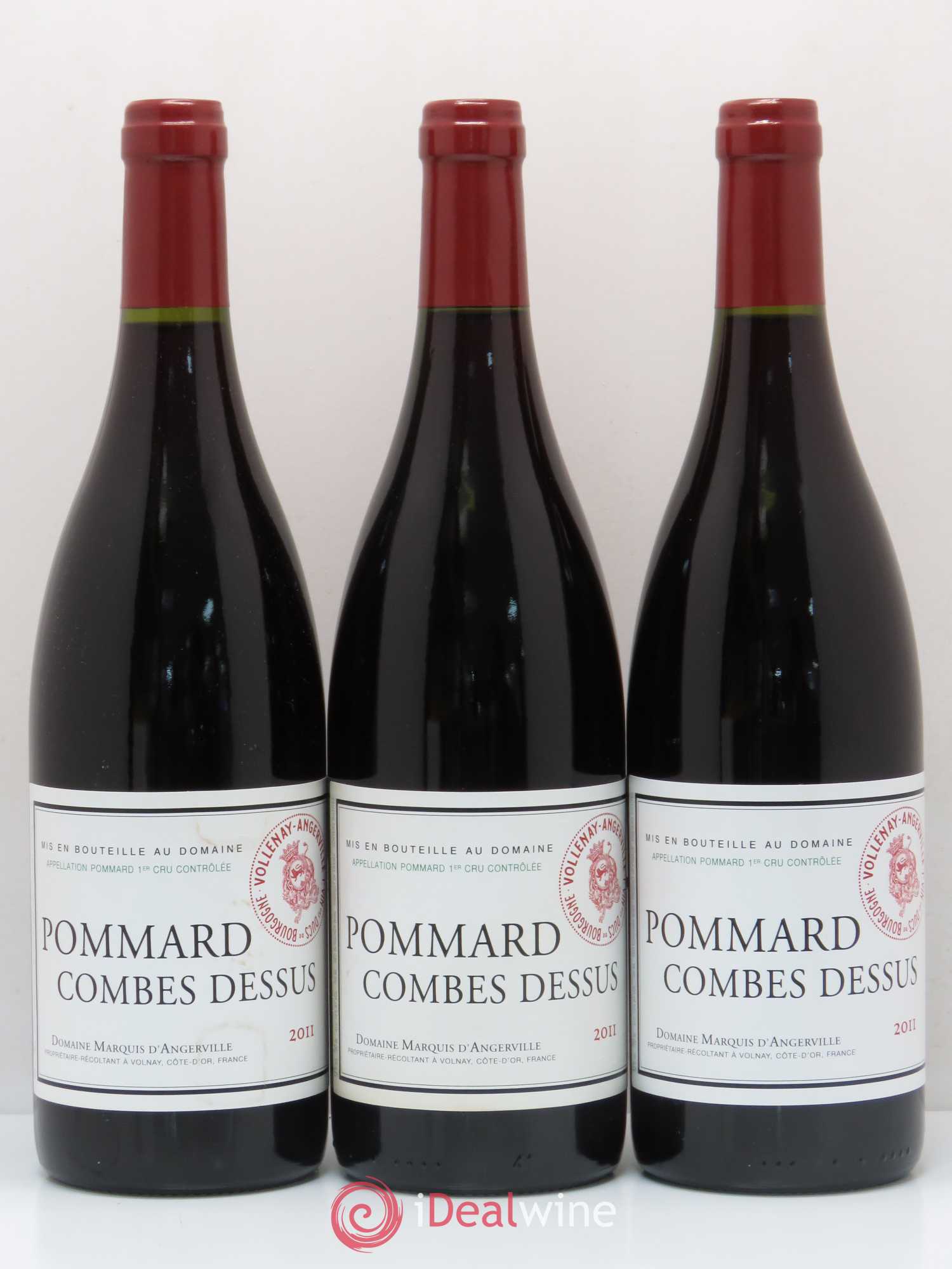 Pommard Combes-Dessus Marquis d'Angerville (Domaine) 2011 - Lot de 3 bouteilles - 0