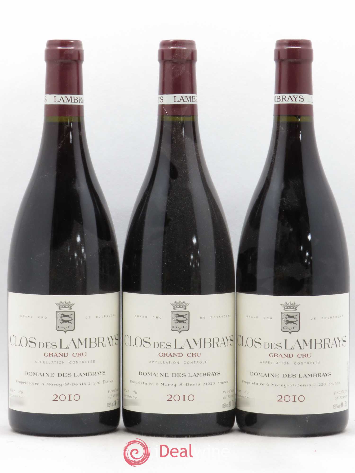 Clos des Lambrays Grand Cru Domaine des Lambrays 2010 - Lot de 3 bouteilles - 0