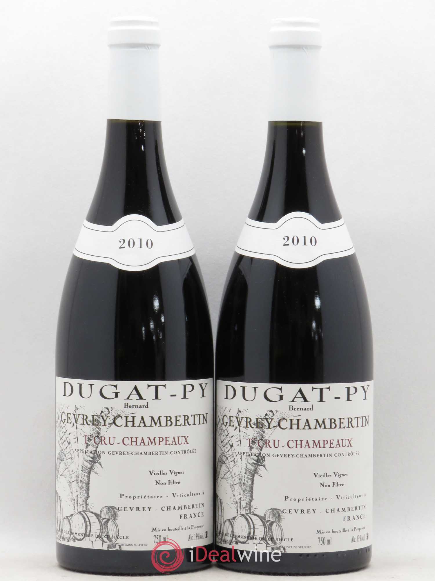 Gevrey-Chambertin 1er Cru Champeaux Dugat-Py Vieilles Vignes 2010 - Lot de 2 bouteilles - 0