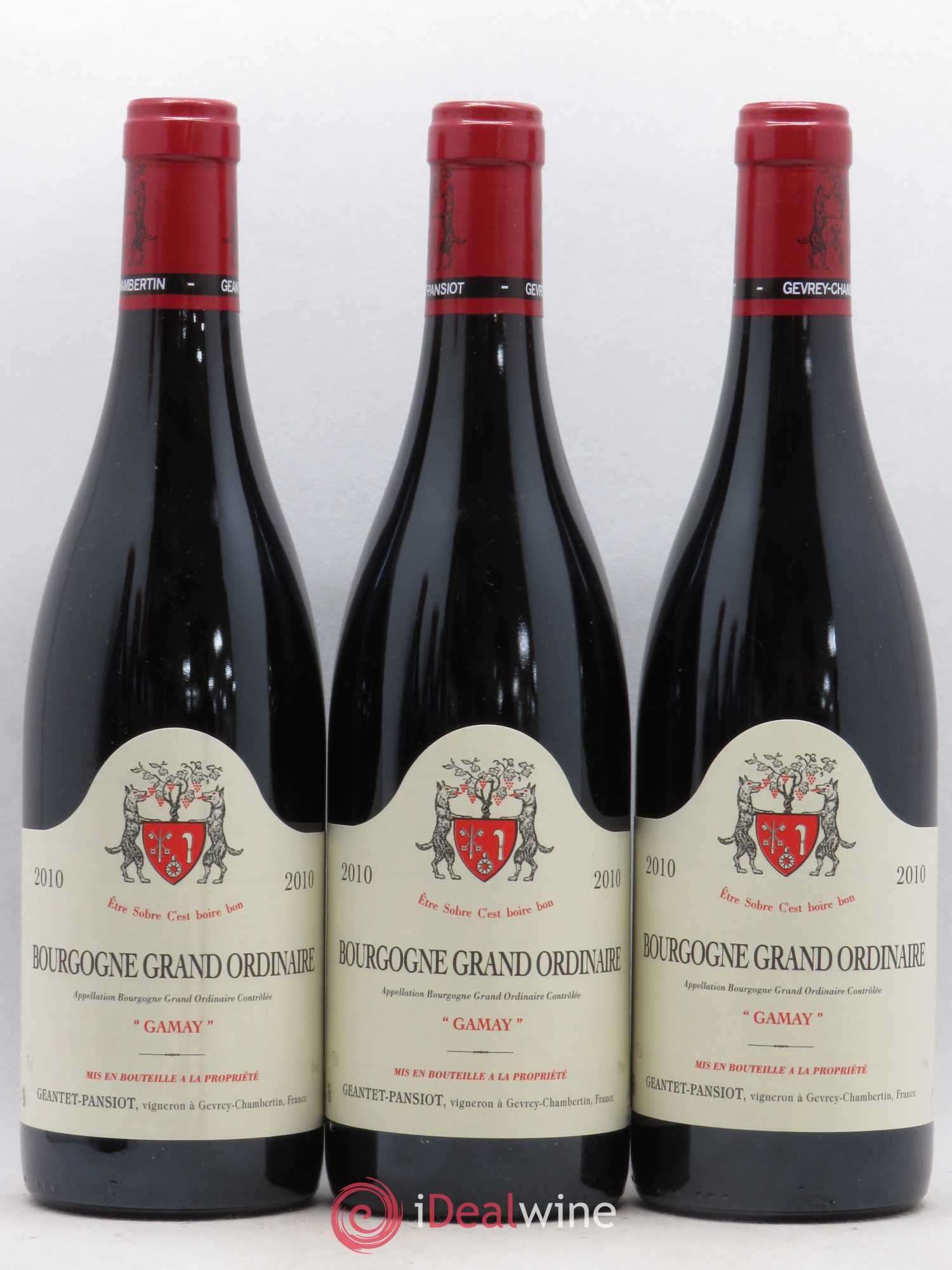 Bourgogne Grand Ordinaire Gamay Geantet Pansiot (sans prix de réserve) 2010 - Posten von 6 Flaschen - 1