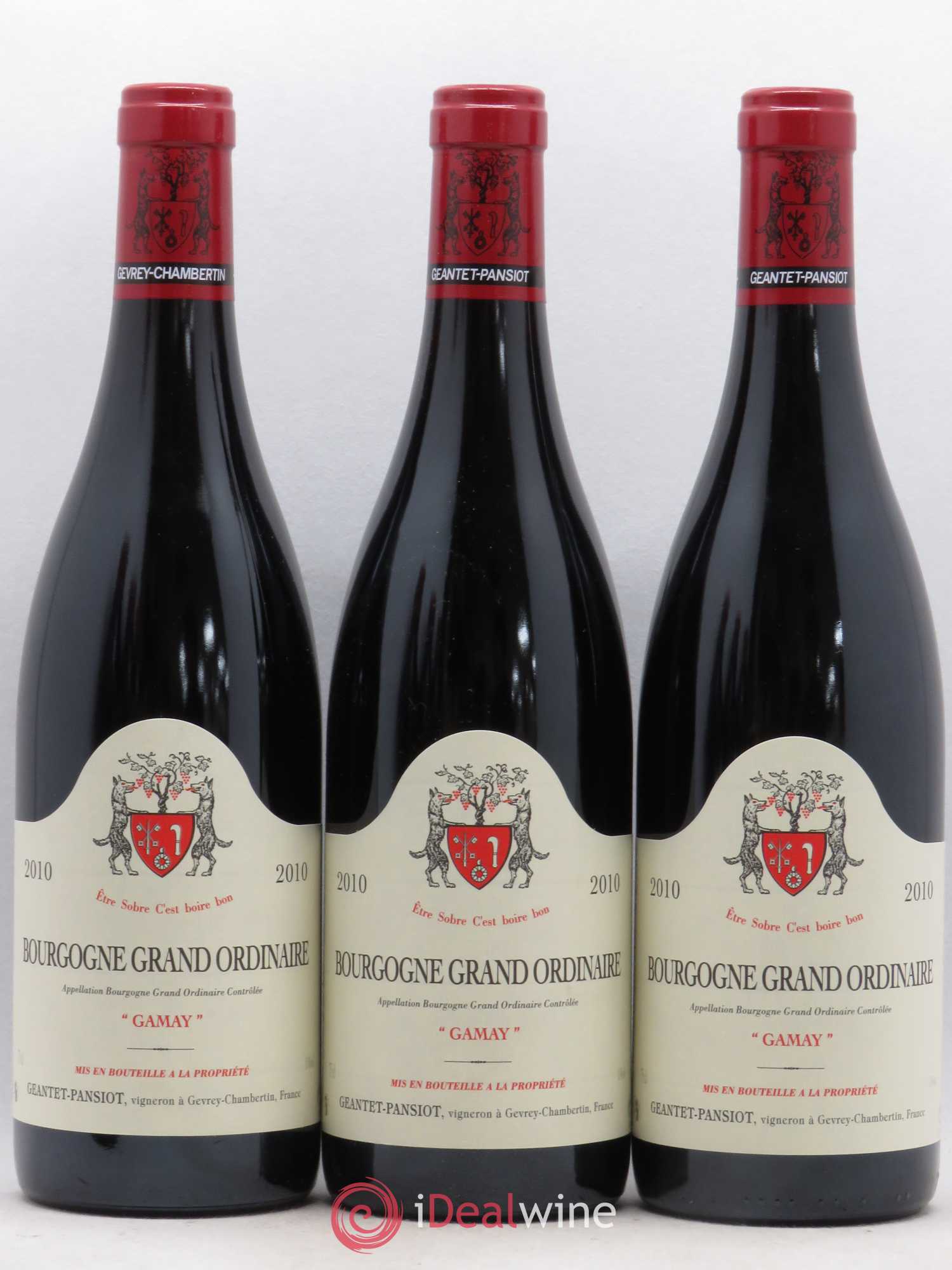 Bourgogne Grand Ordinaire Gamay Geantet Pansiot (sans prix de réserve) 2010 - Posten von 6 Flaschen - 1
