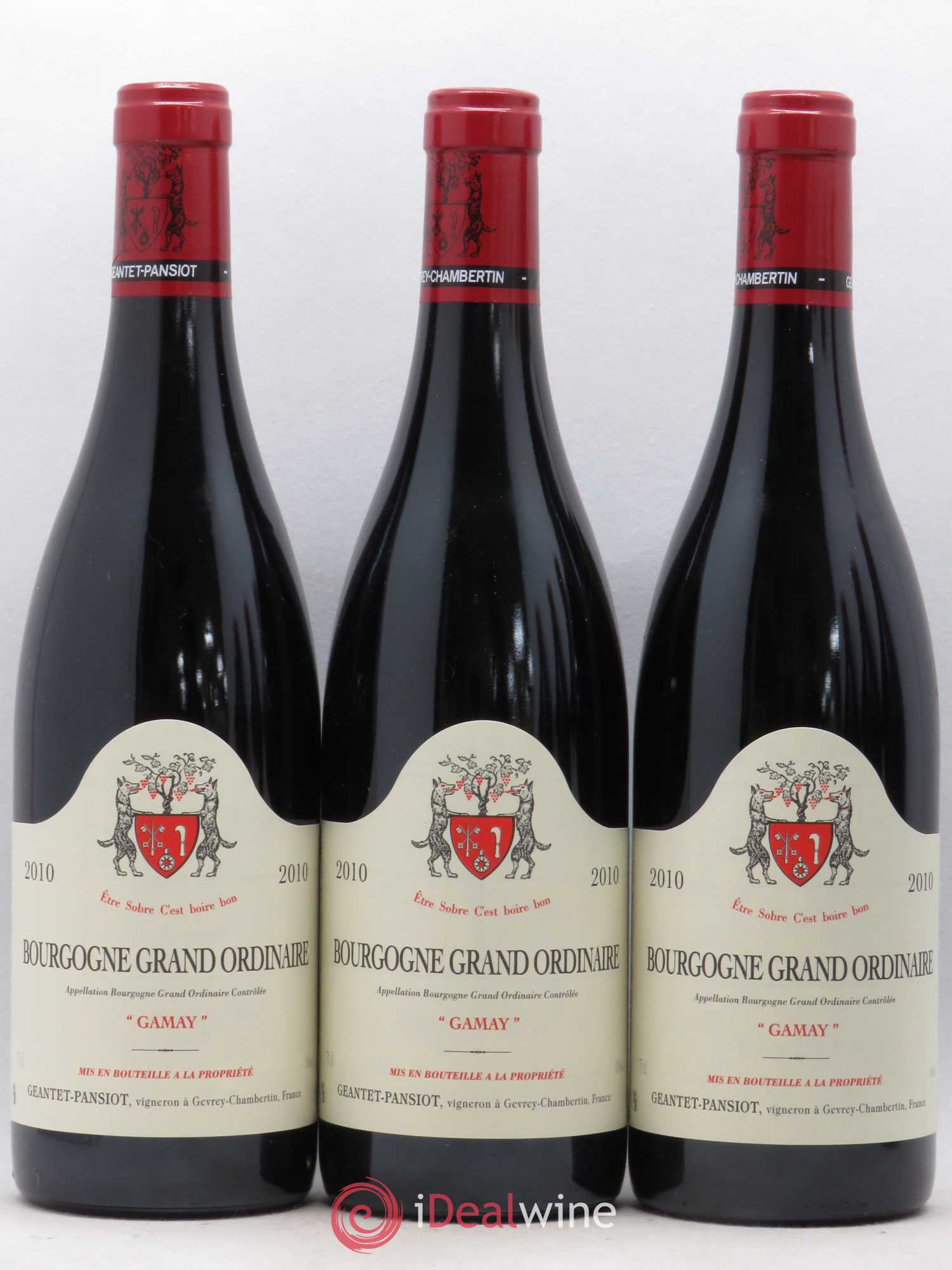 Bourgogne Grand Ordinaire Gamay Geantet Pansiot (sans prix de réserve) 2010 - Posten von 6 Flaschen - 2