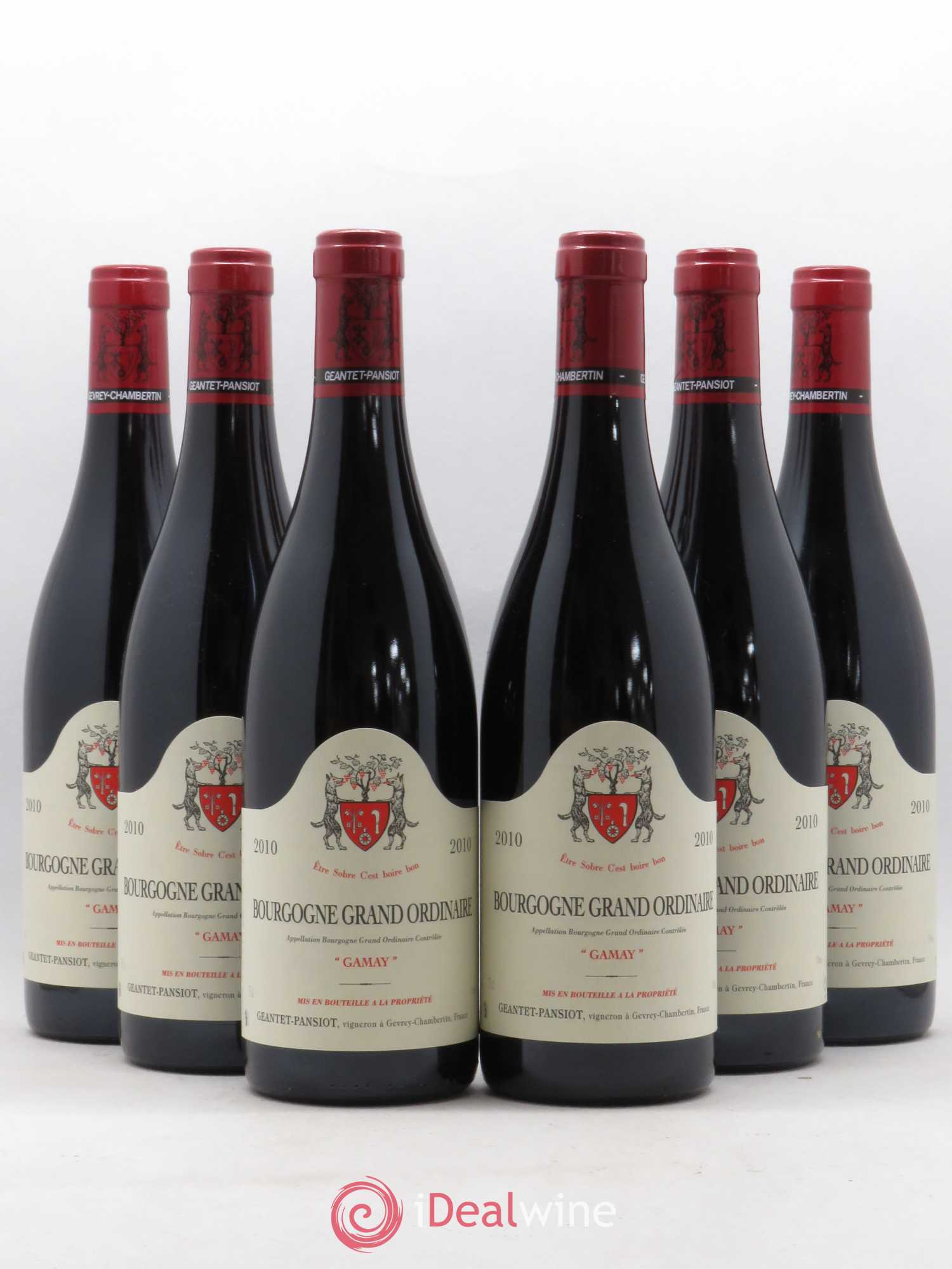 Bourgogne Grand Ordinaire Gamay Geantet Pansiot (sans prix de réserve) 2010 - Posten von 6 Flaschen - 0