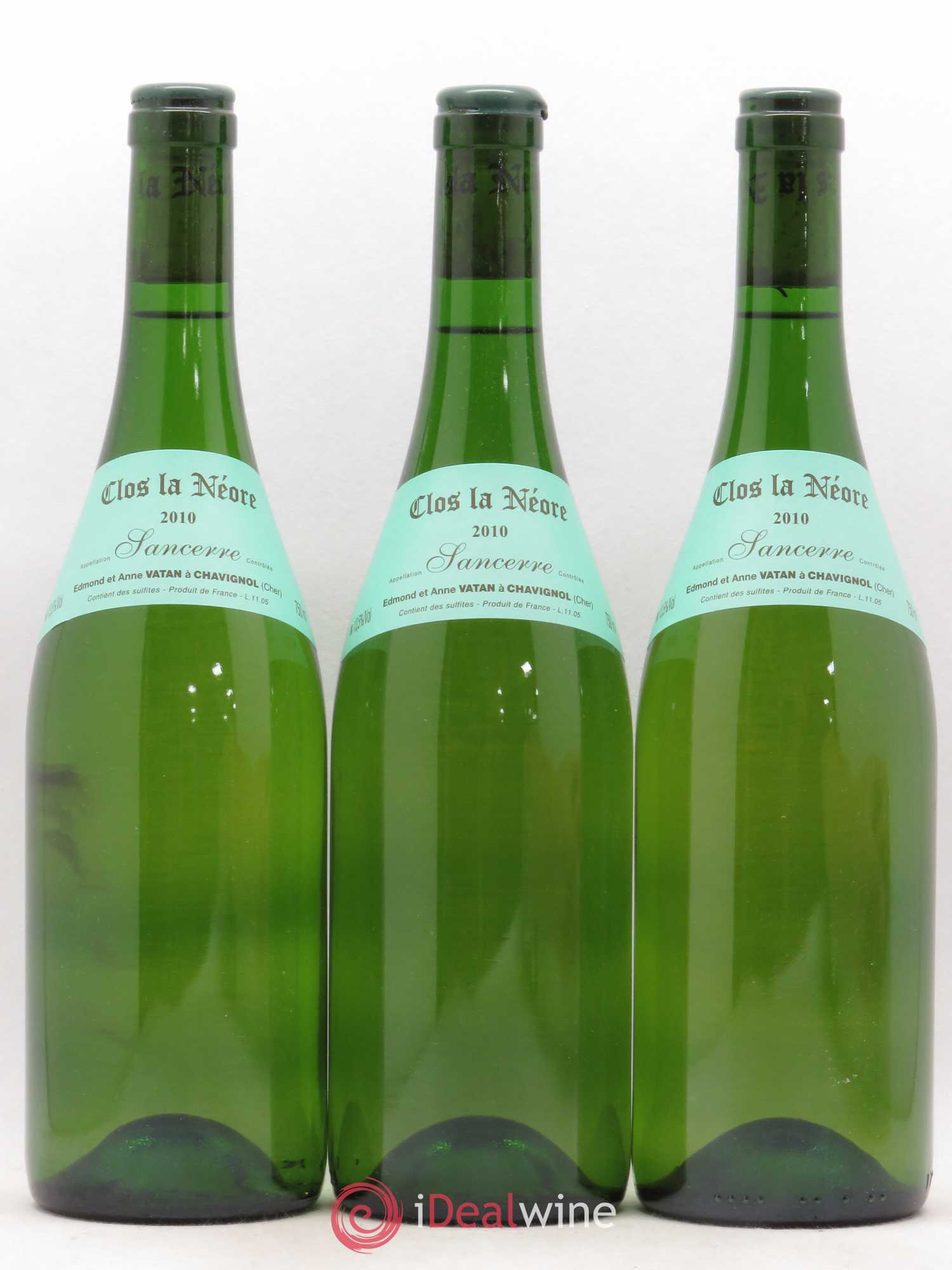 Sancerre Clos la Neore Edmond Vatan 2010 - Lot de 3 bouteilles - 0