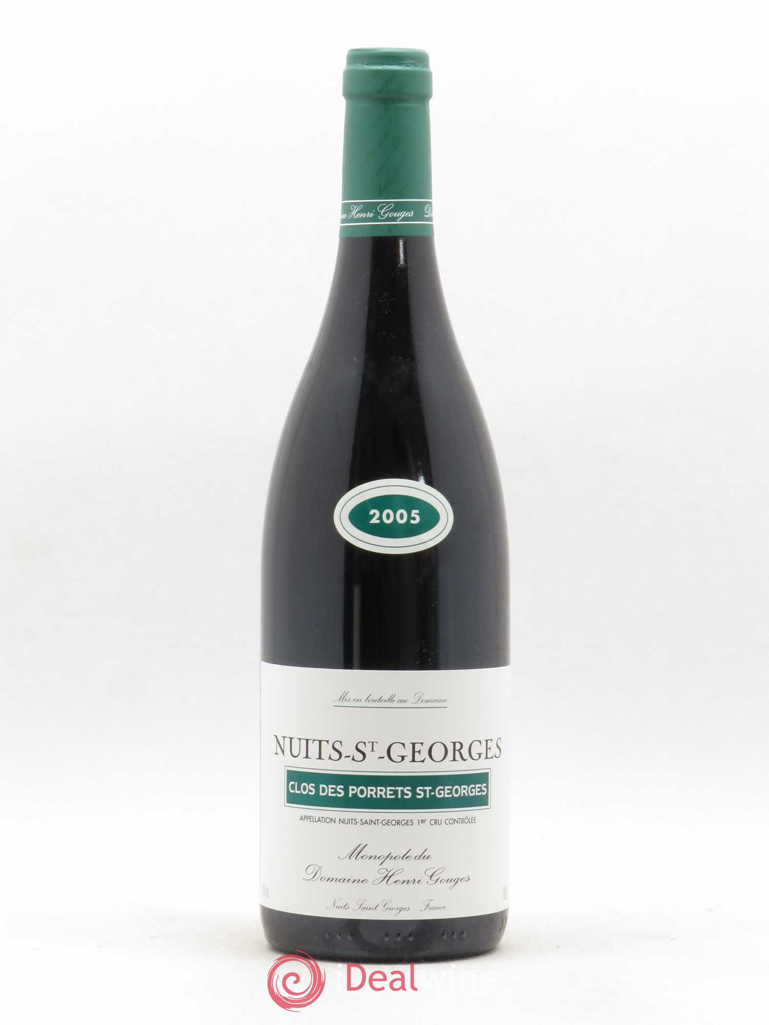 Nuits-Saint-Georges 1er Cru Clos des Porrets St Georges Henri Gouges 2005 - Lot de 1 bouteille - 0