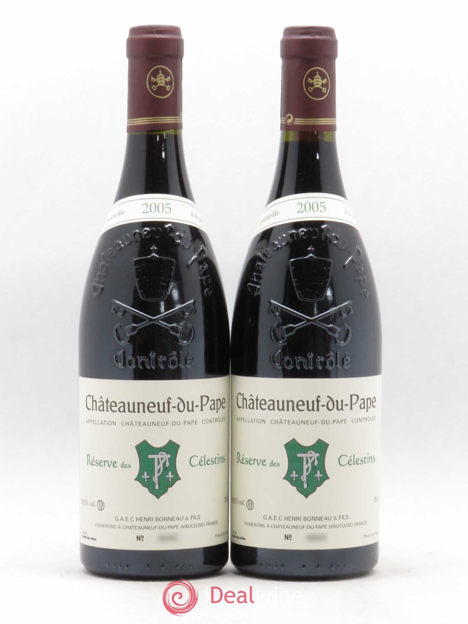 Châteauneuf-du-Pape Réserve des Célestins Henri Bonneau & Fils 2005 - Lot de 2 bouteilles - 0