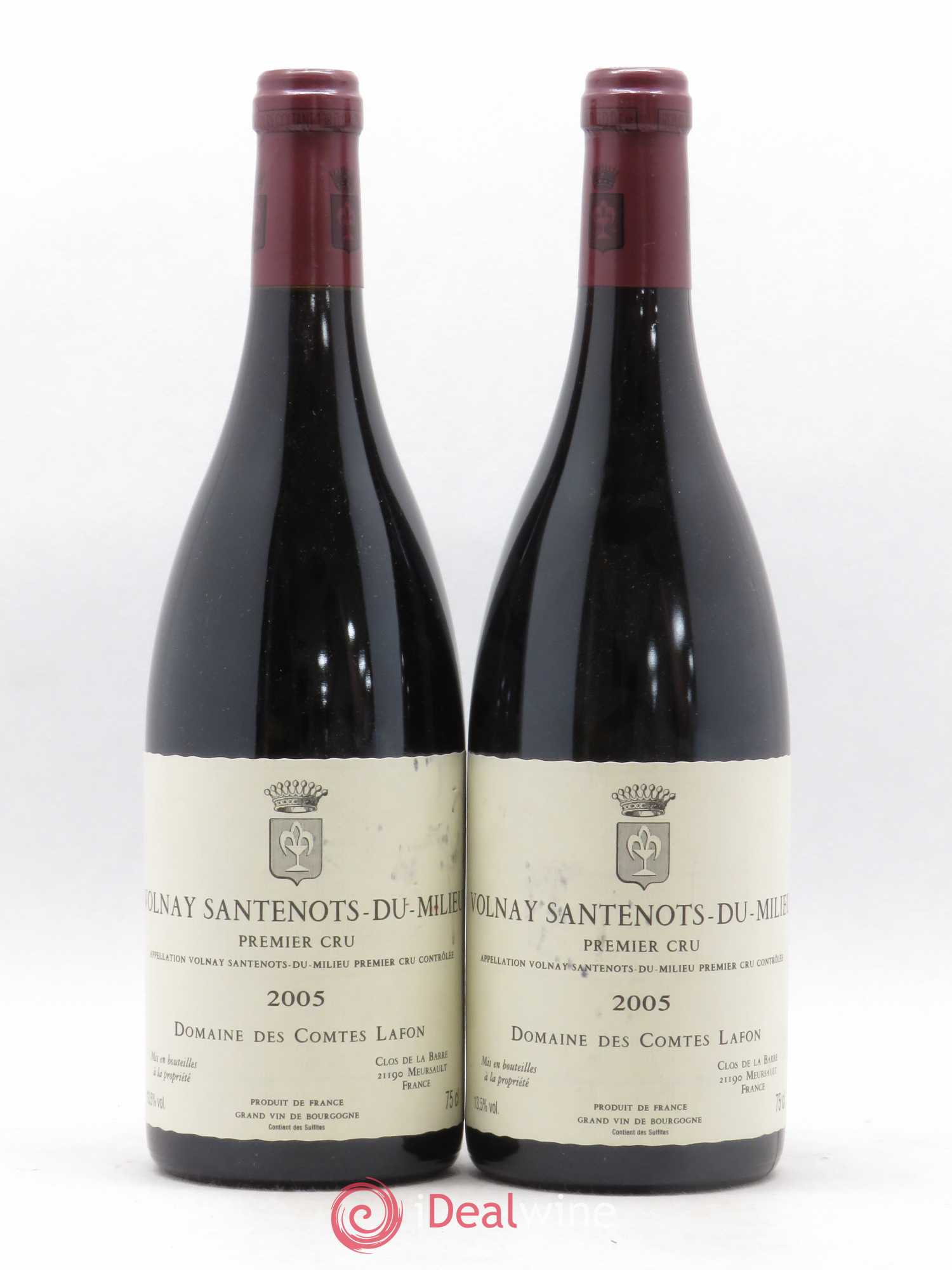 Volnay 1er Cru Santenots du Milieu Comtes Lafon (Domaine des) 2005 - Lot de 2 bouteilles - 0