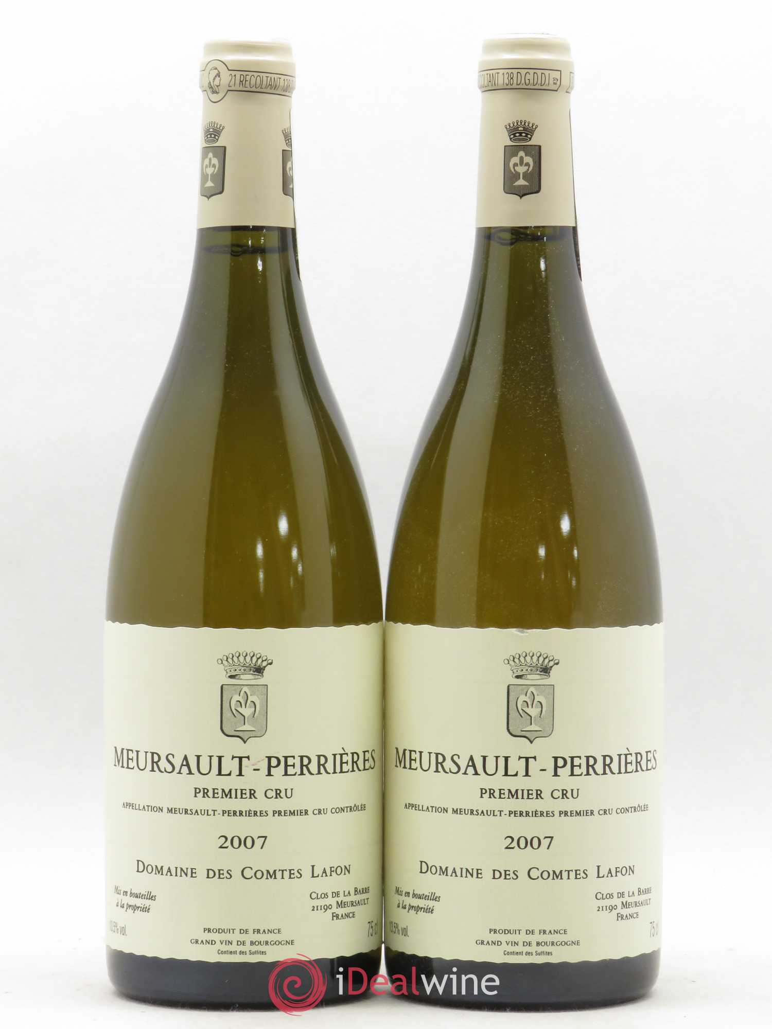 Meursault 1er Cru Perrières Comtes Lafon (Domaine des) 2007 - Lot de 2 bouteilles - 0