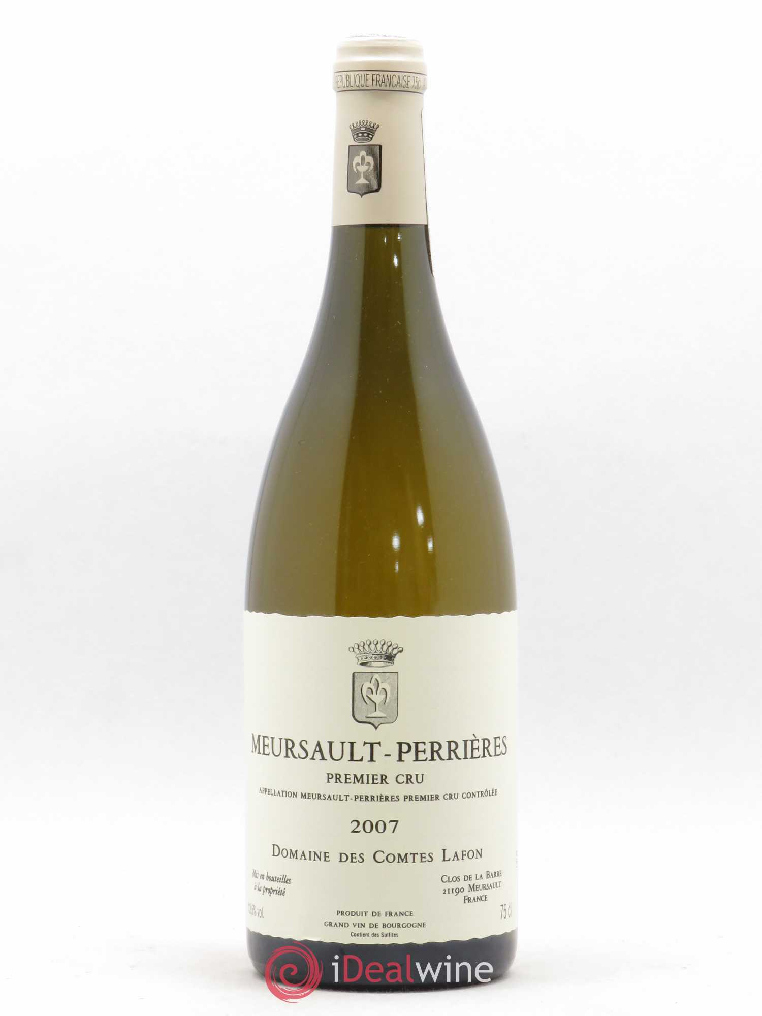 Meursault 1er Cru Perrières Comtes Lafon (Domaine des) 2007 - Lot de 1 bouteille - 0