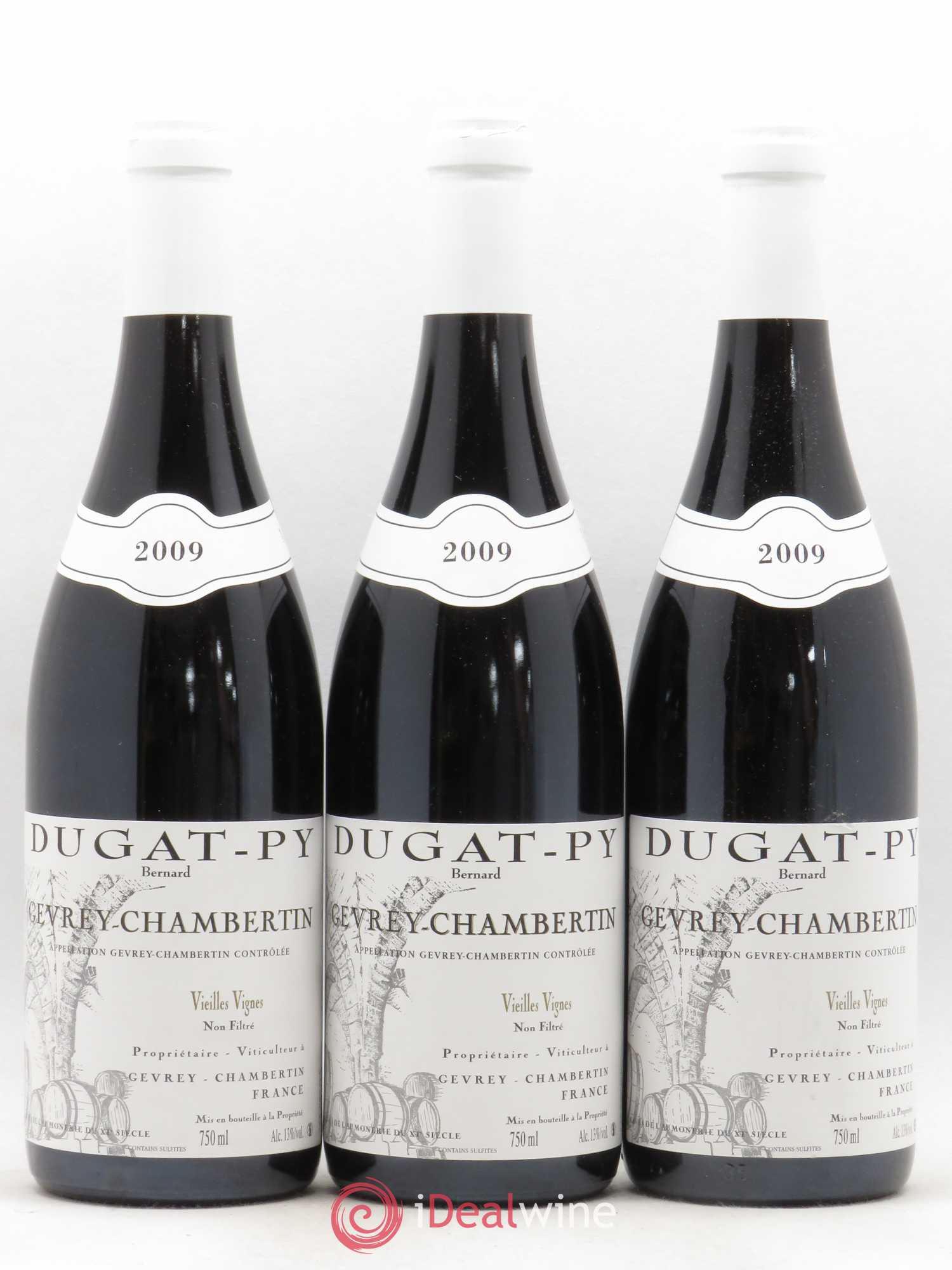 Gevrey-Chambertin Vieilles Vignes Dugat-Py 2009 - Lot de 3 bouteilles - 0