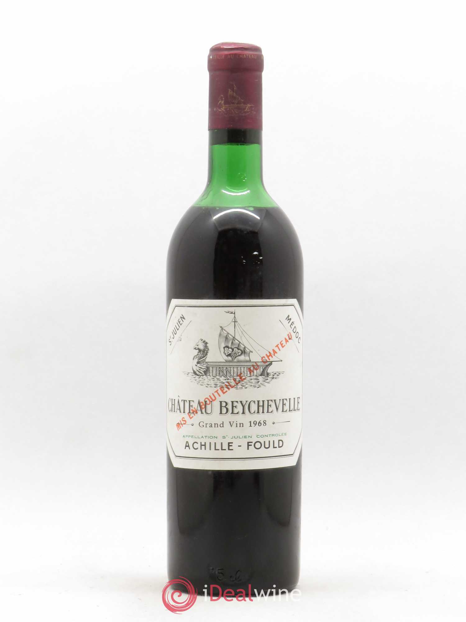 Château Beychevelle 4ème Grand Cru Classé 1968 - Lot de 1 bouteille - 0
