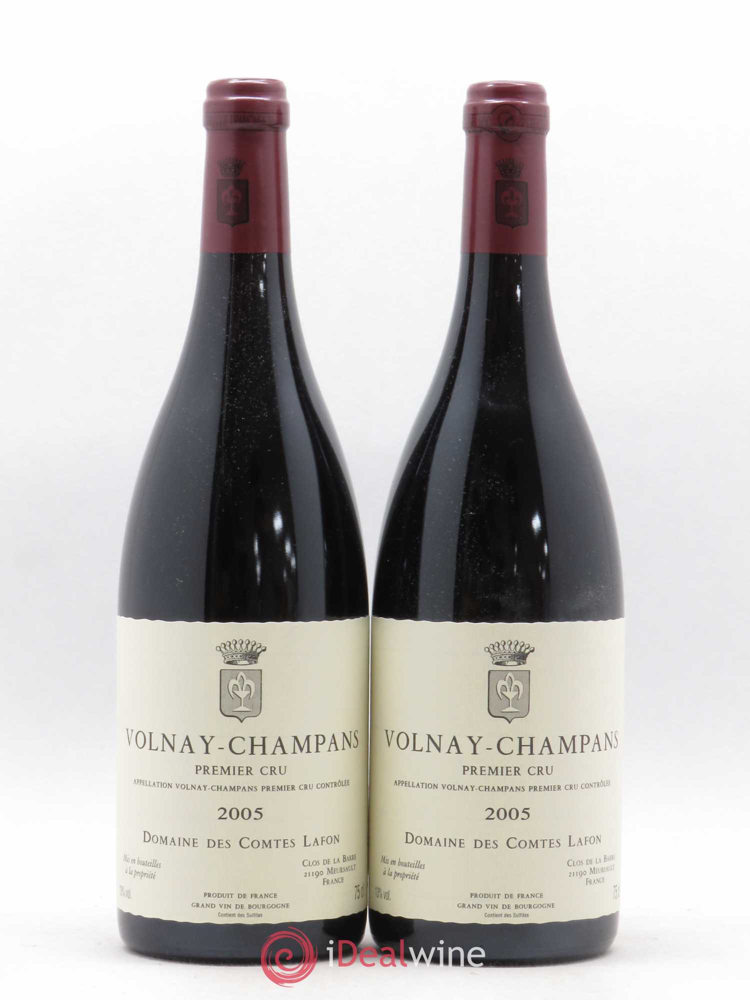 Volnay 1er Cru Champans Comtes Lafon (Domaine des) 2005 - Lot de 2 bouteilles - 0