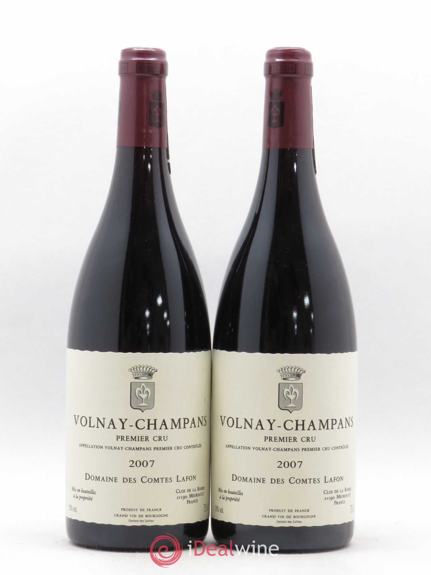 Volnay 1er Cru Champans Comtes Lafon (Domaine des) 2007 - Lot de 2 bouteilles - 0