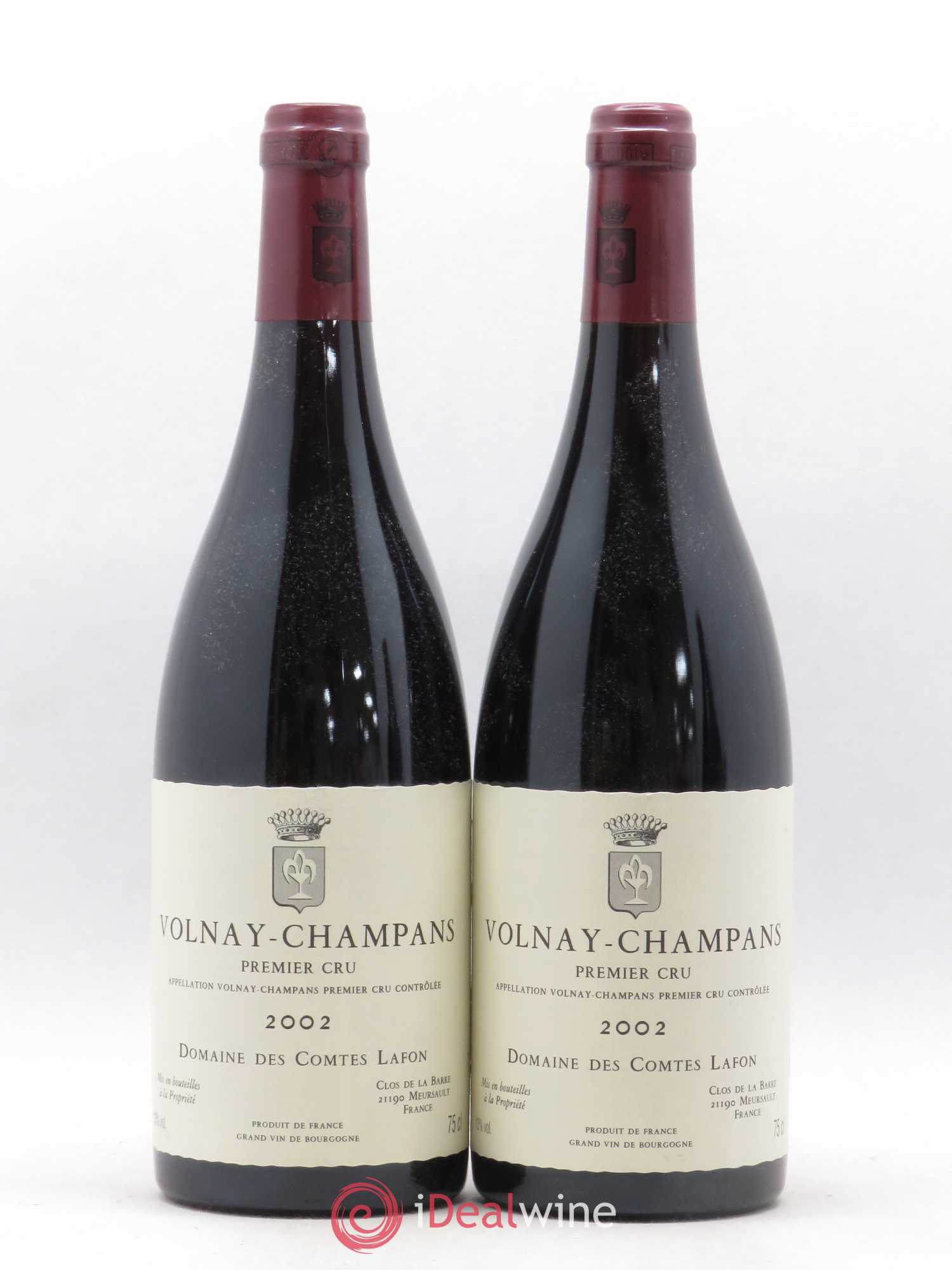 Volnay 1er Cru Champans Comtes Lafon (Domaine des) 2002 - Lot de 2 bouteilles - 0