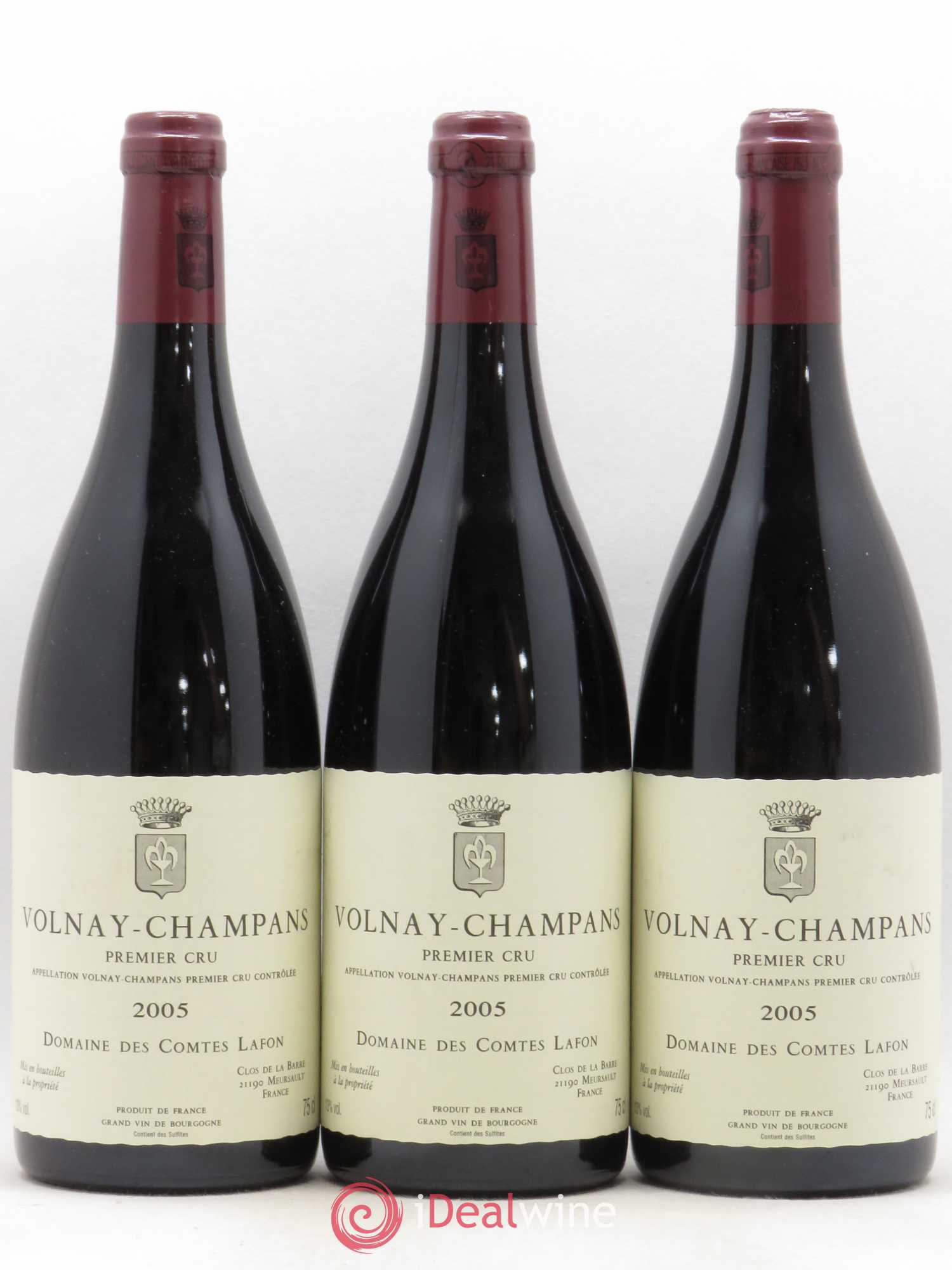 Volnay 1er Cru Champans Comtes Lafon (Domaine des) 2005 - Lot de 3 bouteilles - 0