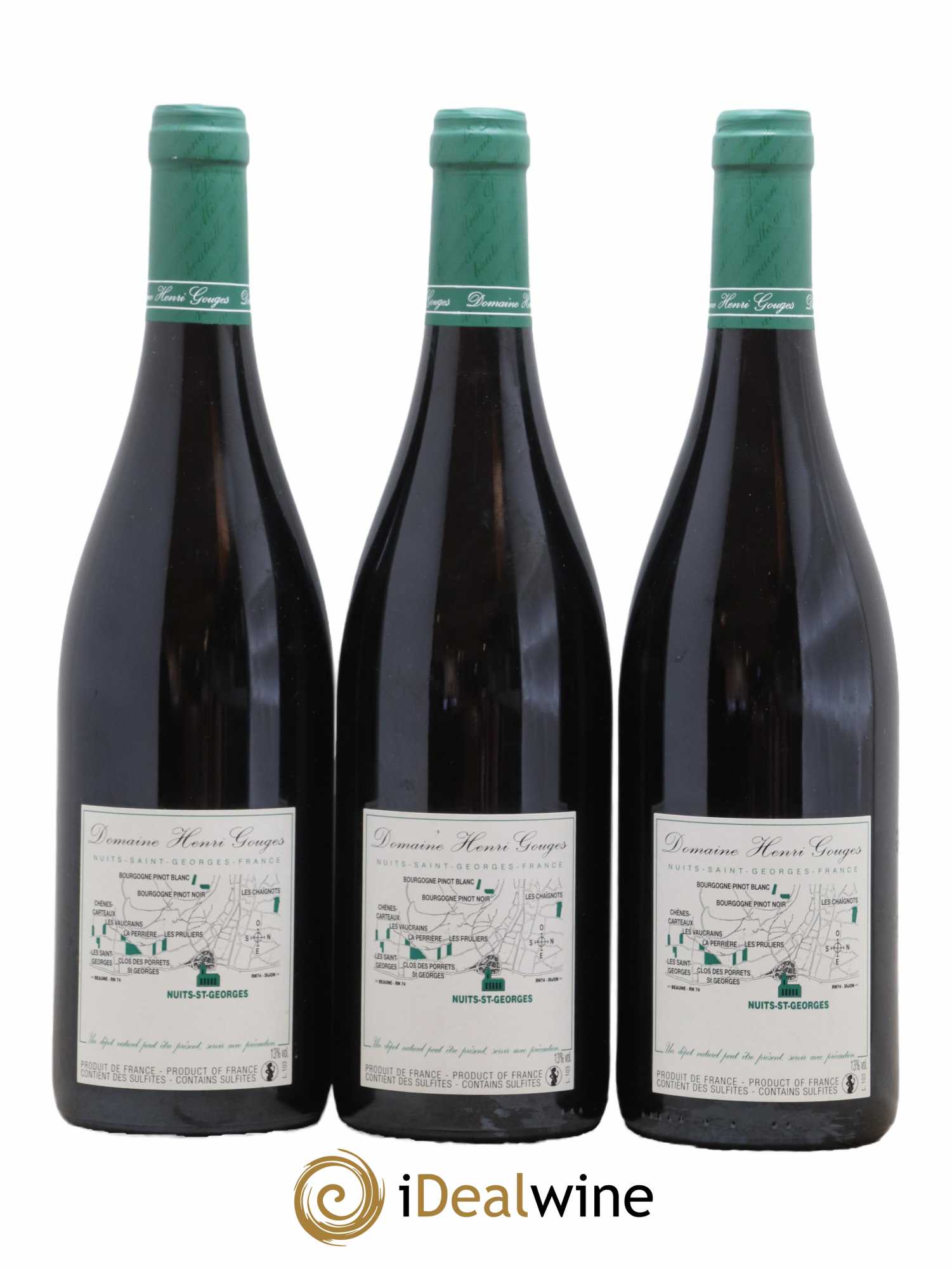 Nuits-Saint-Georges 1er Cru Clos des Porrets St Georges Henri Gouges 2009 - Lot de 3 bouteilles - 1