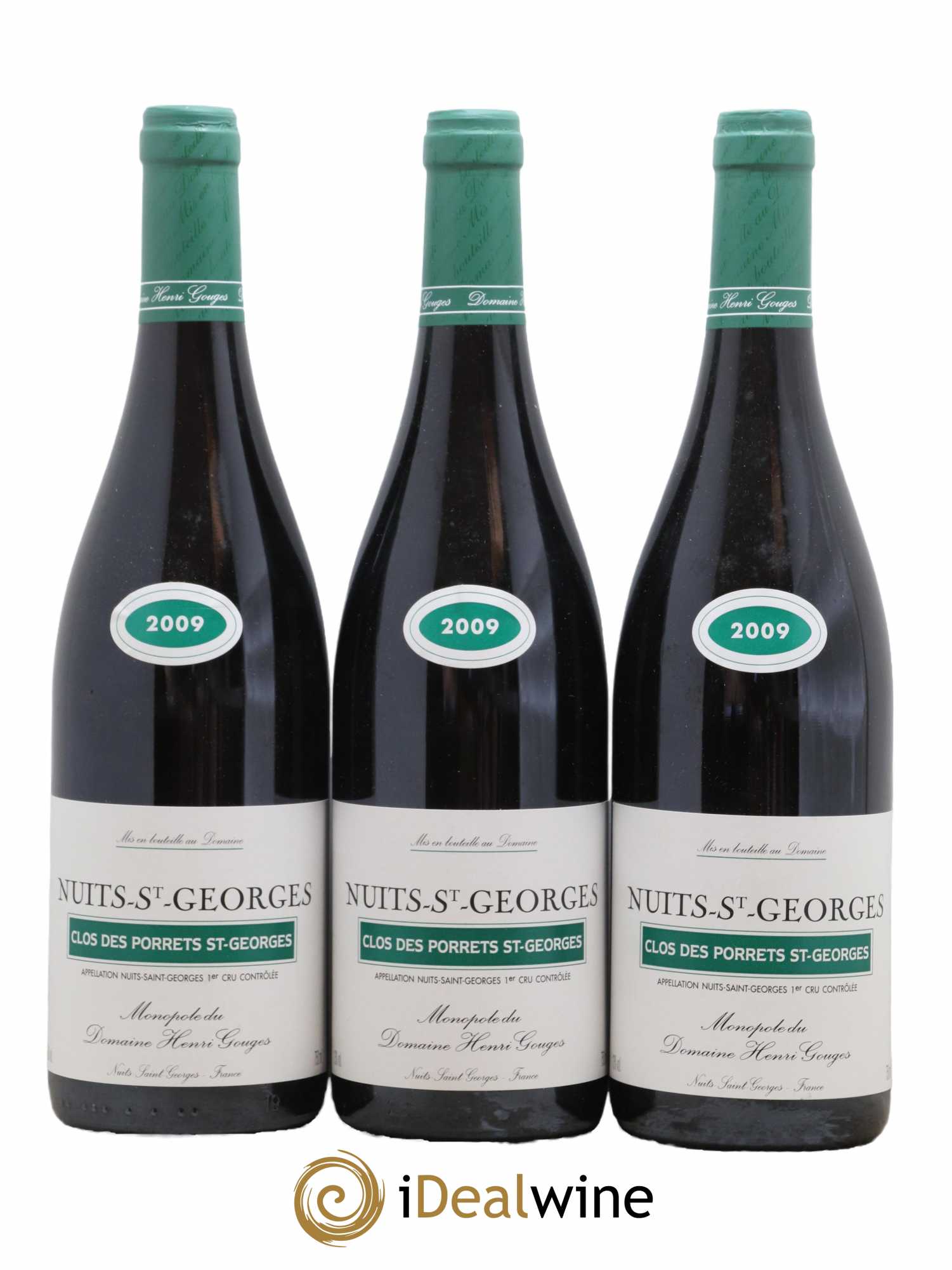 Nuits-Saint-Georges 1er Cru Clos des Porrets St Georges Henri Gouges 2009 - Lot de 3 bouteilles - 0