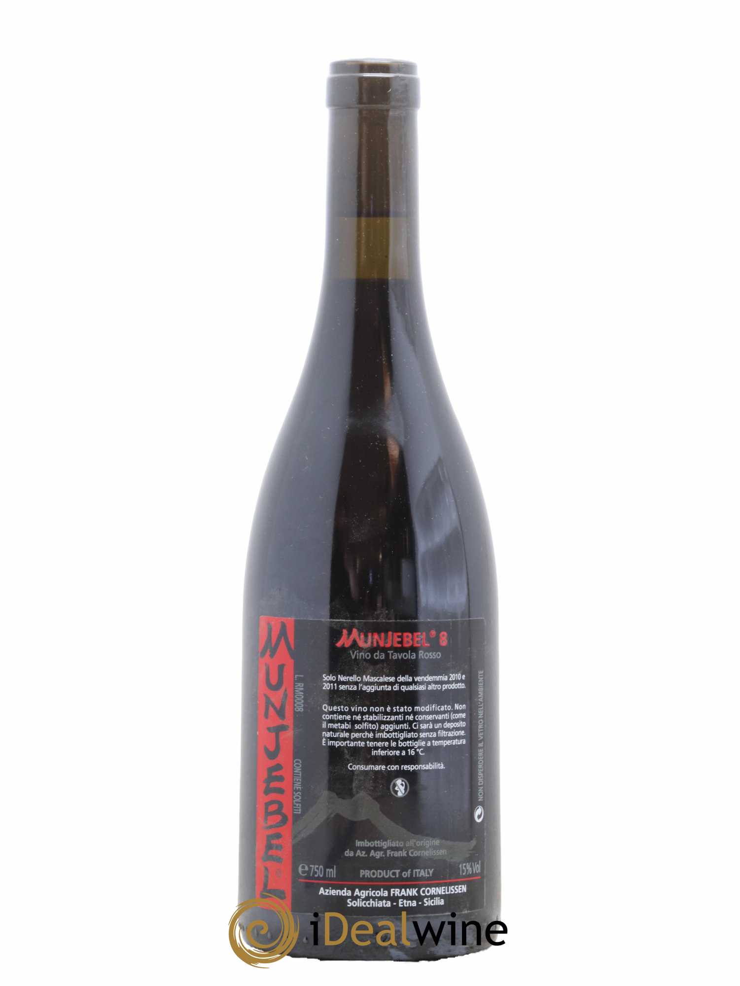 Etna Rosso Munjebel Frank Cornelissen 2008 - Lot de 1 bouteille - 0
