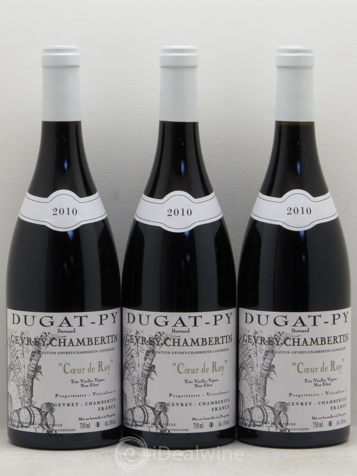 Gevrey-Chambertin Coeur de Roy Très Vieilles Vignes Dugat-Py 2010 - Lot de 3 bouteilles - 0