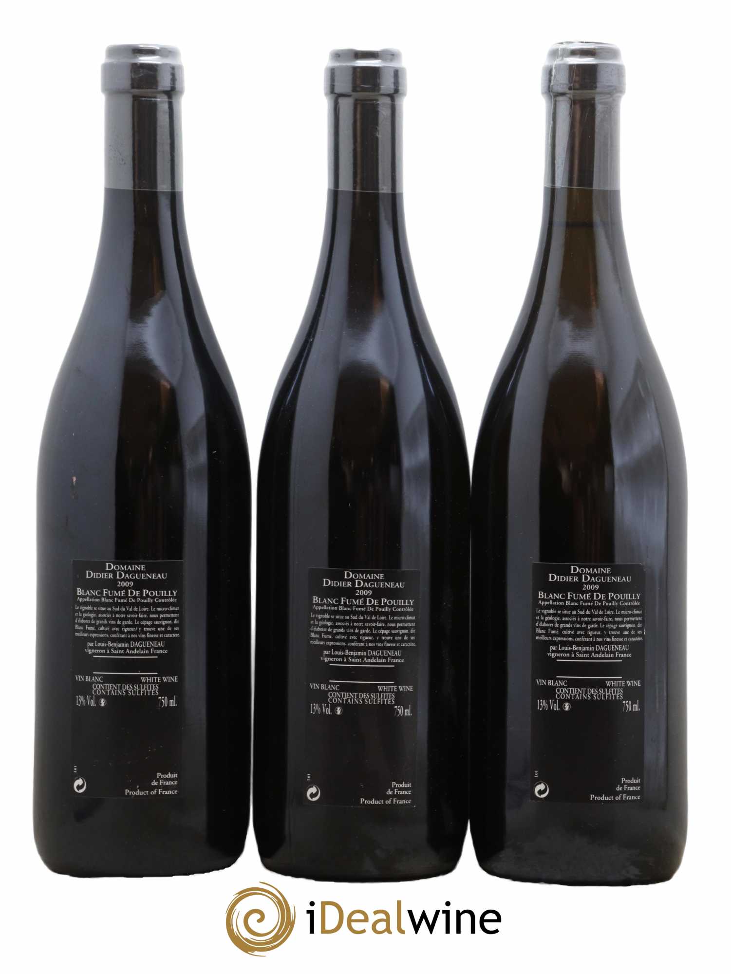 Vin de France (anciennement Pouilly-Fumé) Silex Dagueneau (Domaine Didier - Louis-Benjamin) 2009 - Lot de 3 bouteilles - 1