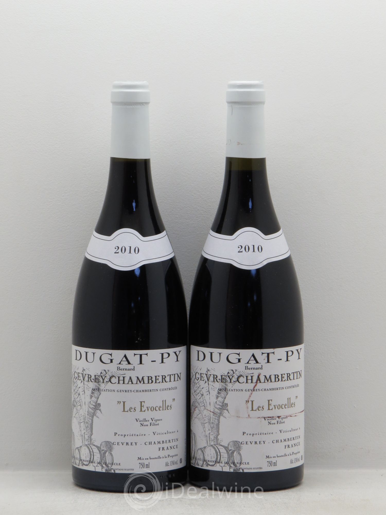 Gevrey-Chambertin Les Evocelles Vieilles Vignes Dugat-Py 2010 - Lot de 2 bouteilles - 0