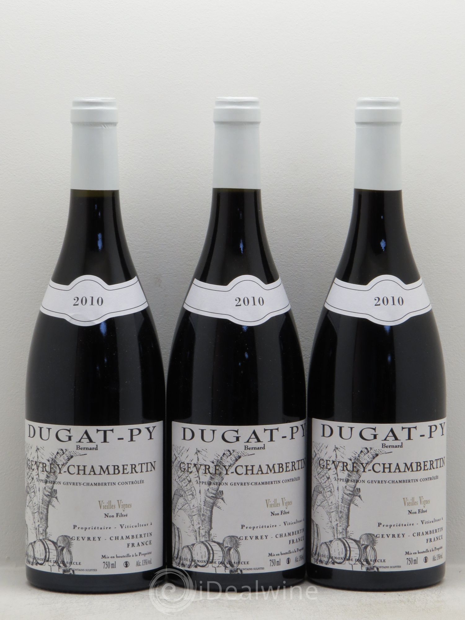 Gevrey-Chambertin Vieilles Vignes Dugat-Py 2010 - Lot de 3 bouteilles - 0