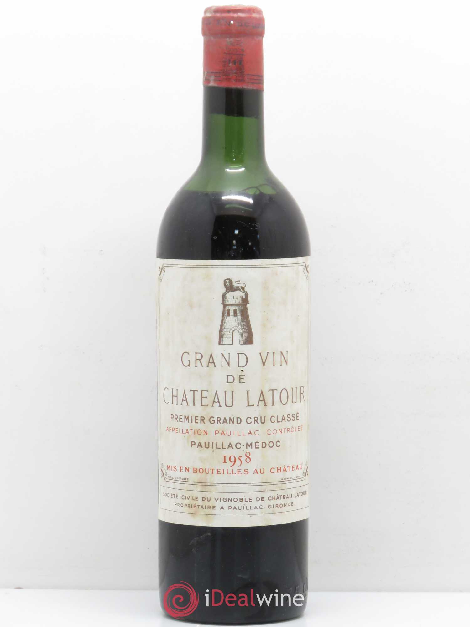 Château Latour 1er Grand Cru Classé 1958 - Lot de 1 bouteille - 0