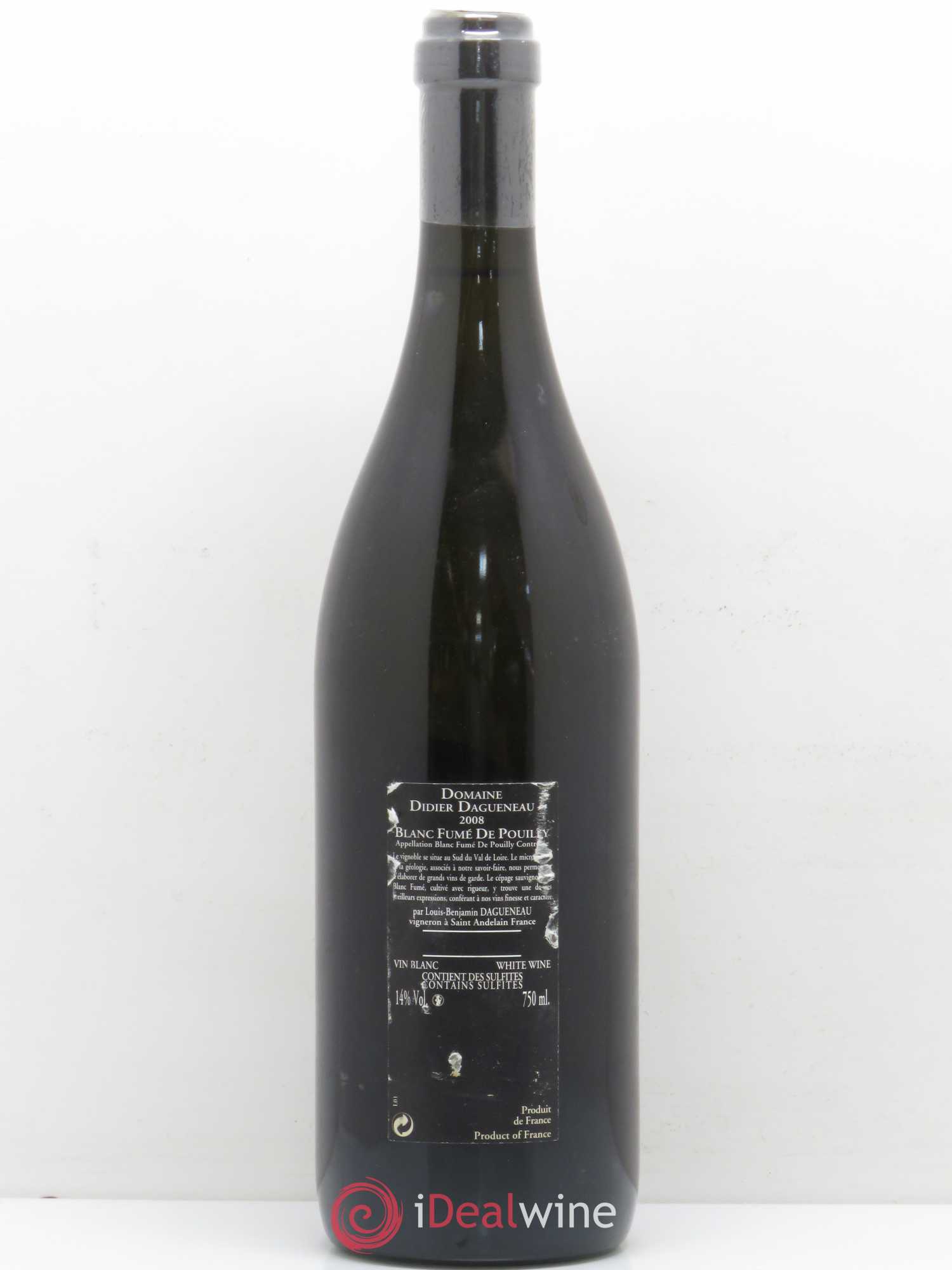 Vin de France (anciennement Pouilly-Fumé) Silex Dagueneau (Domaine Didier - Louis-Benjamin) 2008 - Lot de 1 bouteille - 1