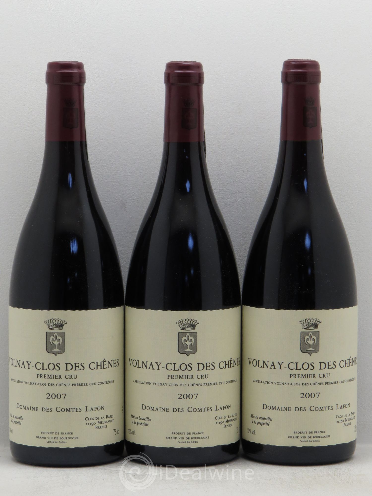 Volnay 1er Cru Clos des Chênes Comtes Lafon (Domaine des) 2007 - Lot de 3 bouteilles - 0