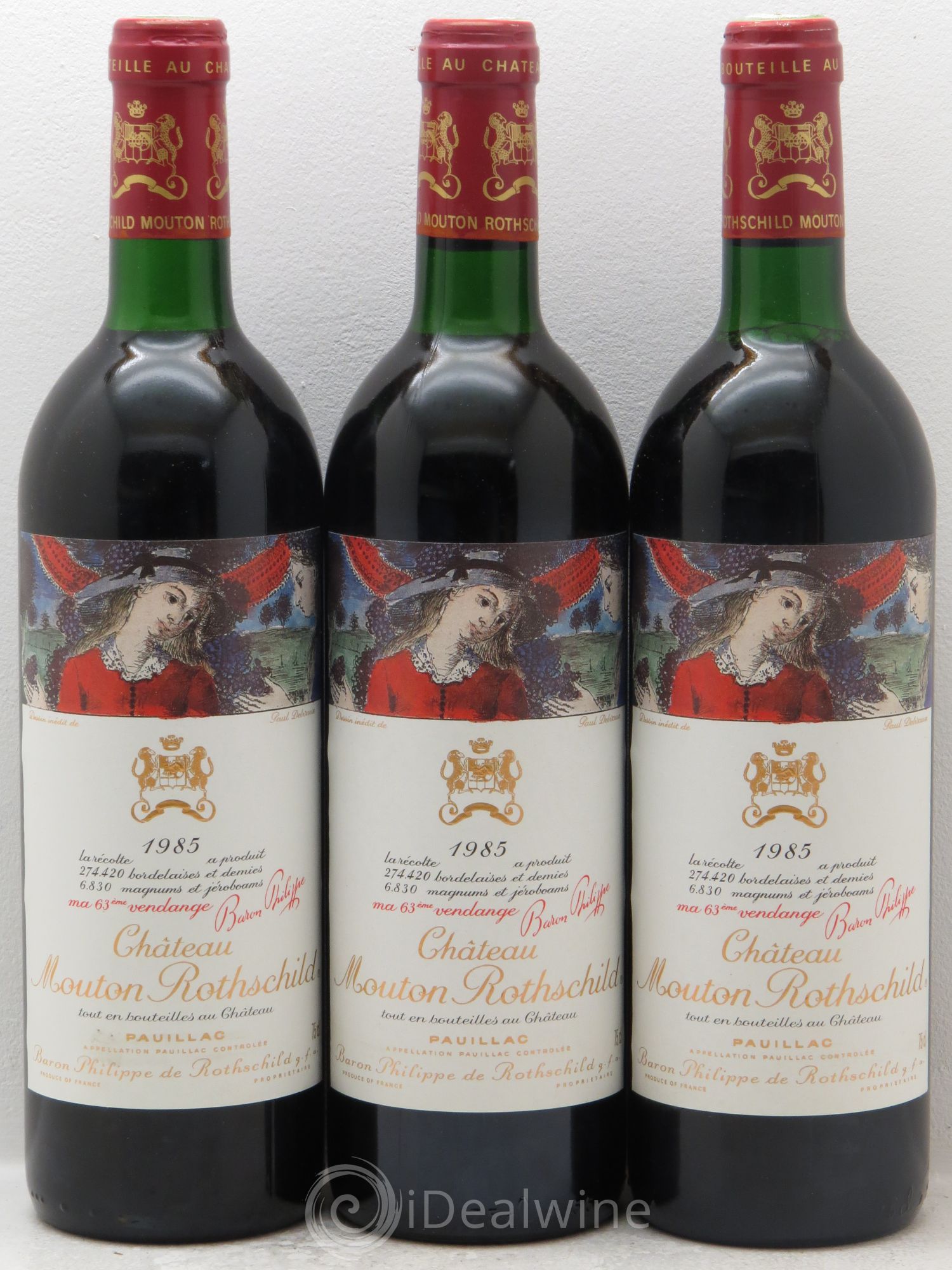 Château Mouton Rothschild 1er Grand Cru Classé 1985 - Lot de 6 bouteilles - 2
