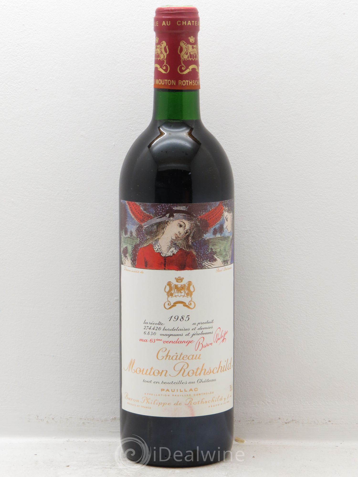 Château Mouton Rothschild 1er Grand Cru Classé 1985 - Lot de 1 bouteille - 0