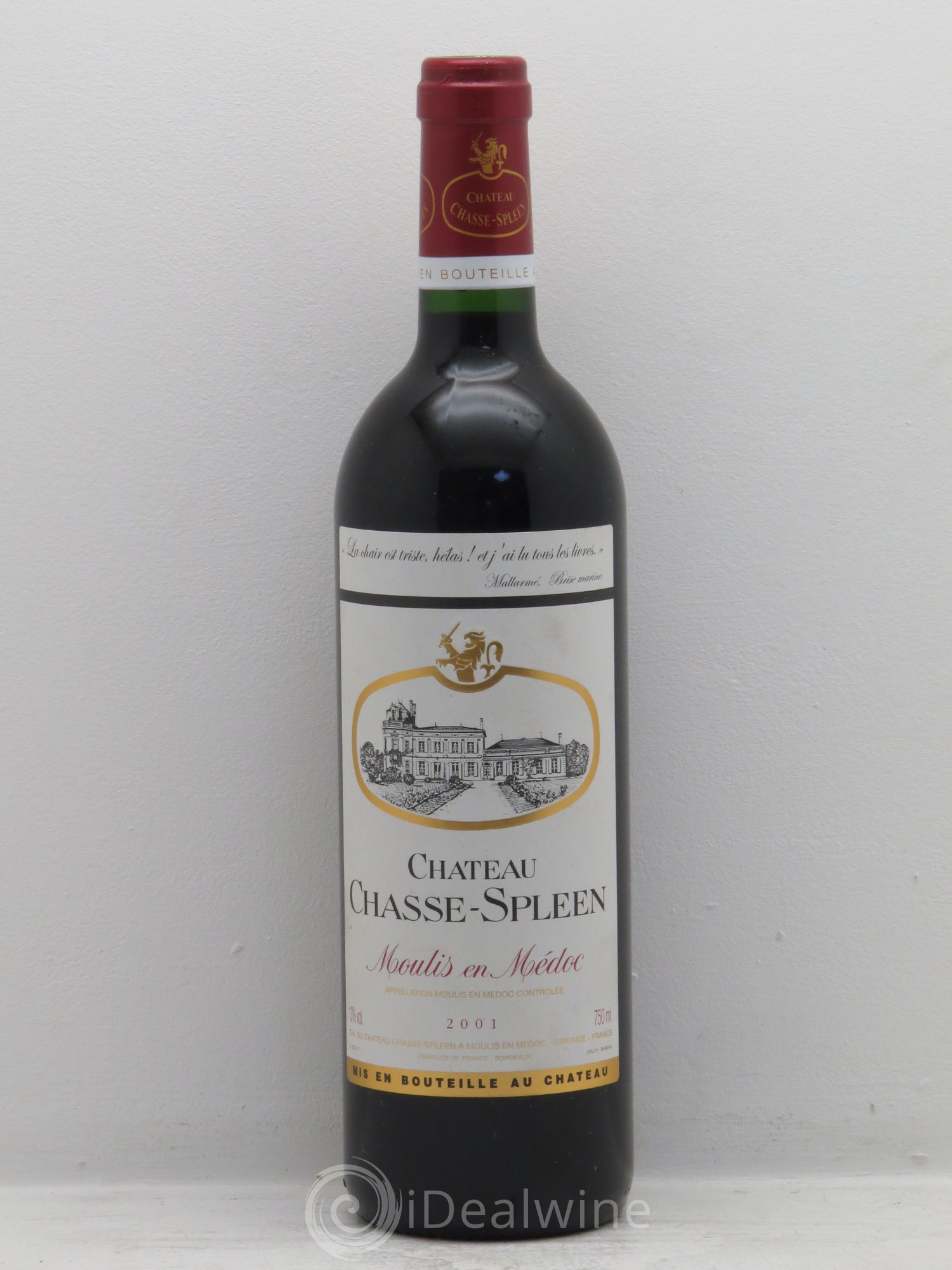 Château Chasse Spleen 2001 - Lot de 1 bouteille - 0