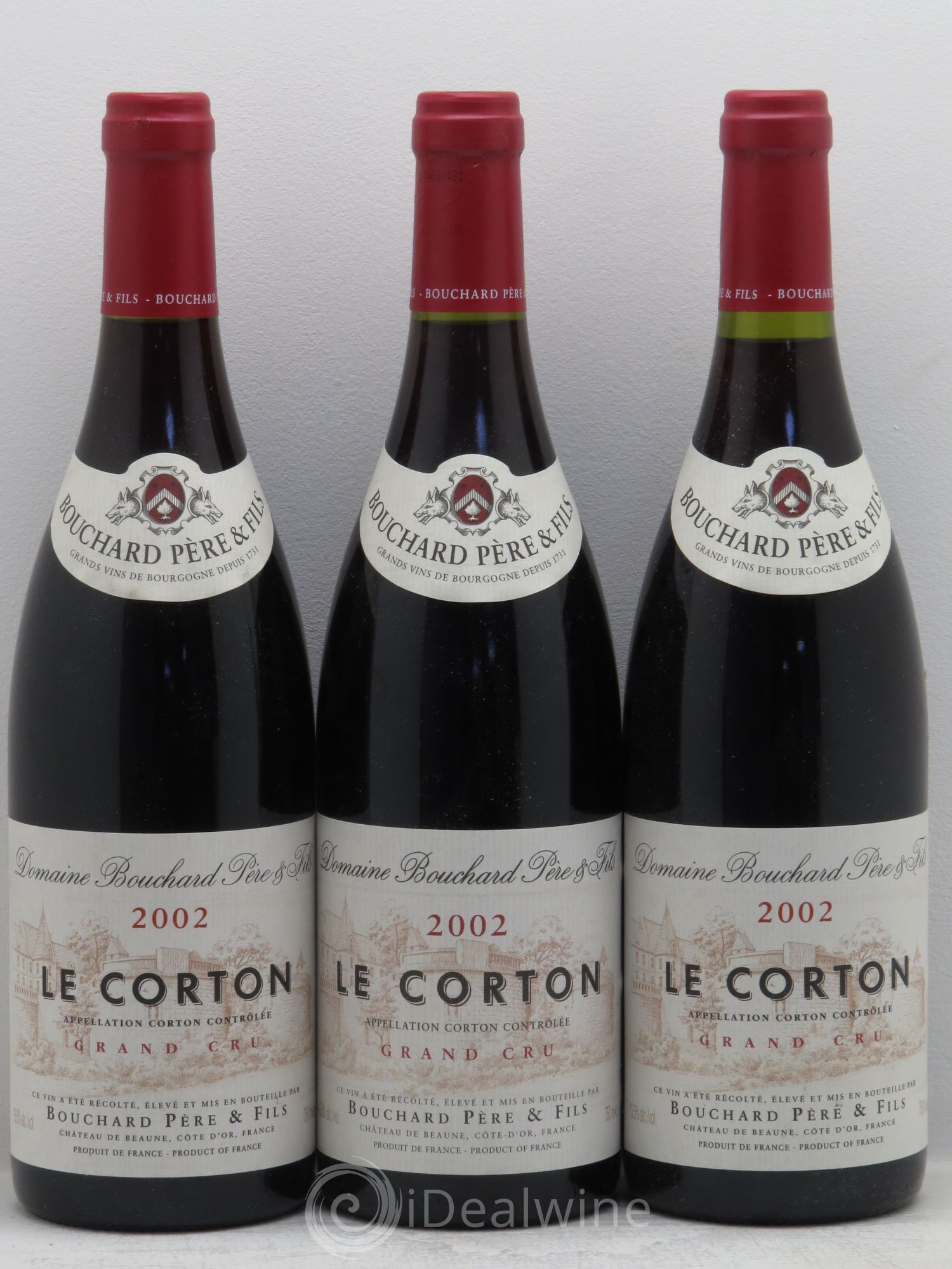 Corton Grand Cru Le Corton Bouchard Père & Fils 2002 - Lot de 3 bouteilles - 0