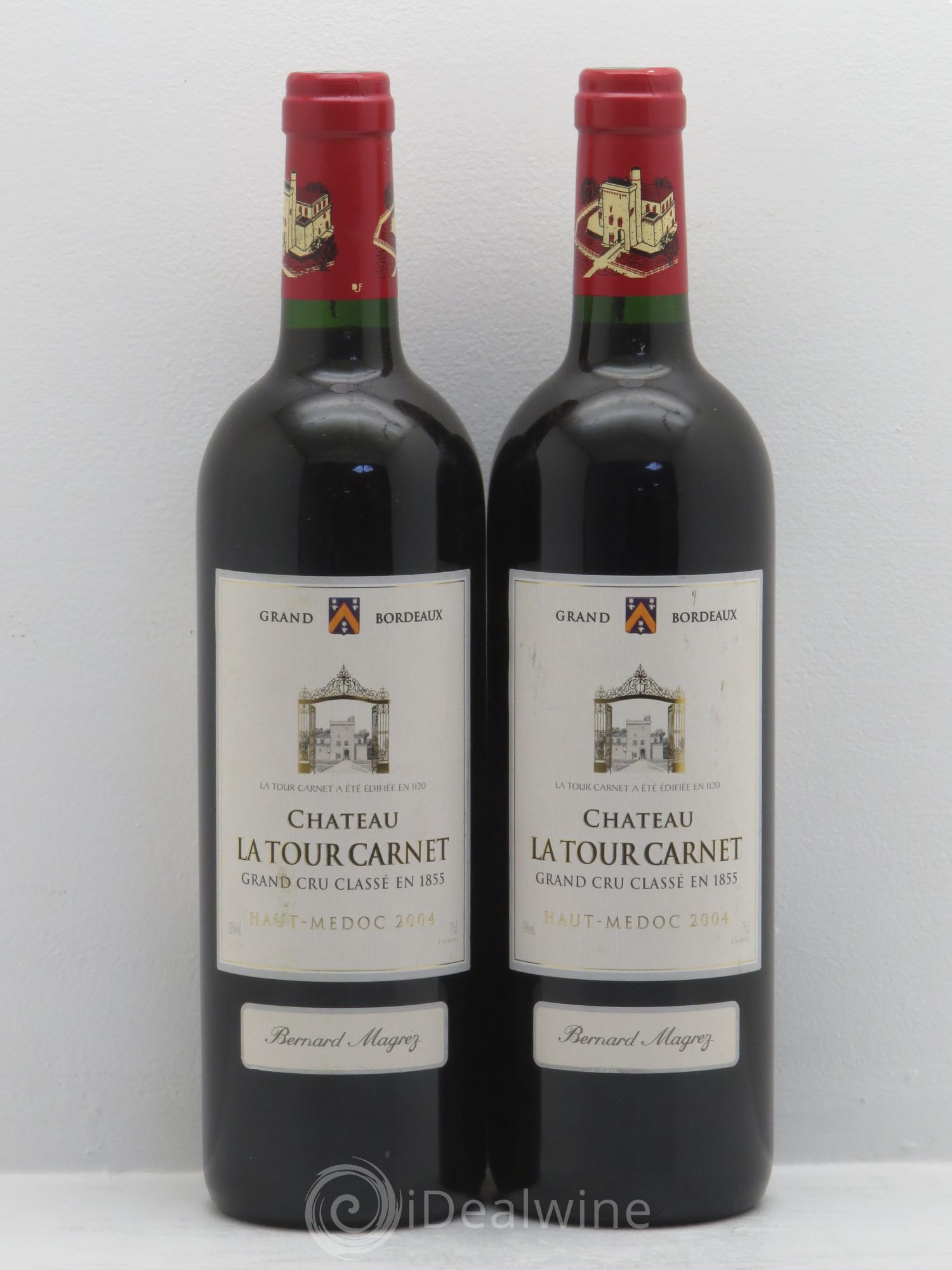 Château la Tour Carnet 4ème Grand Cru Classé 2004 - Lot de 2 bouteilles - 0