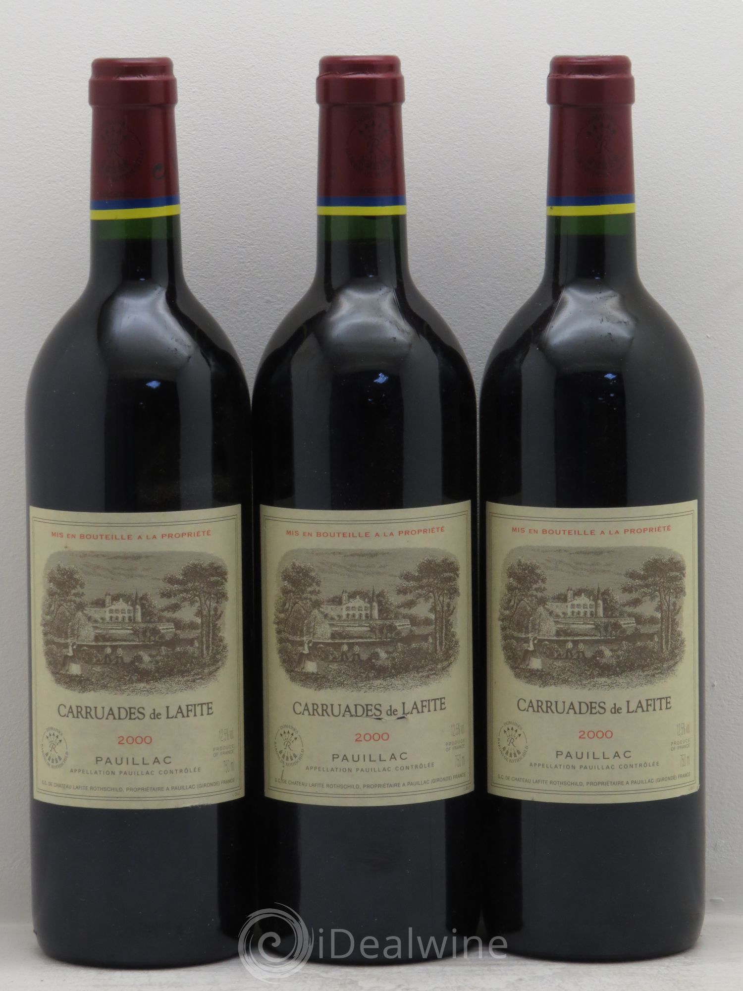 Carruades de Lafite Rothschild Second Vin 2000 - Lot de 3 bouteilles - 0