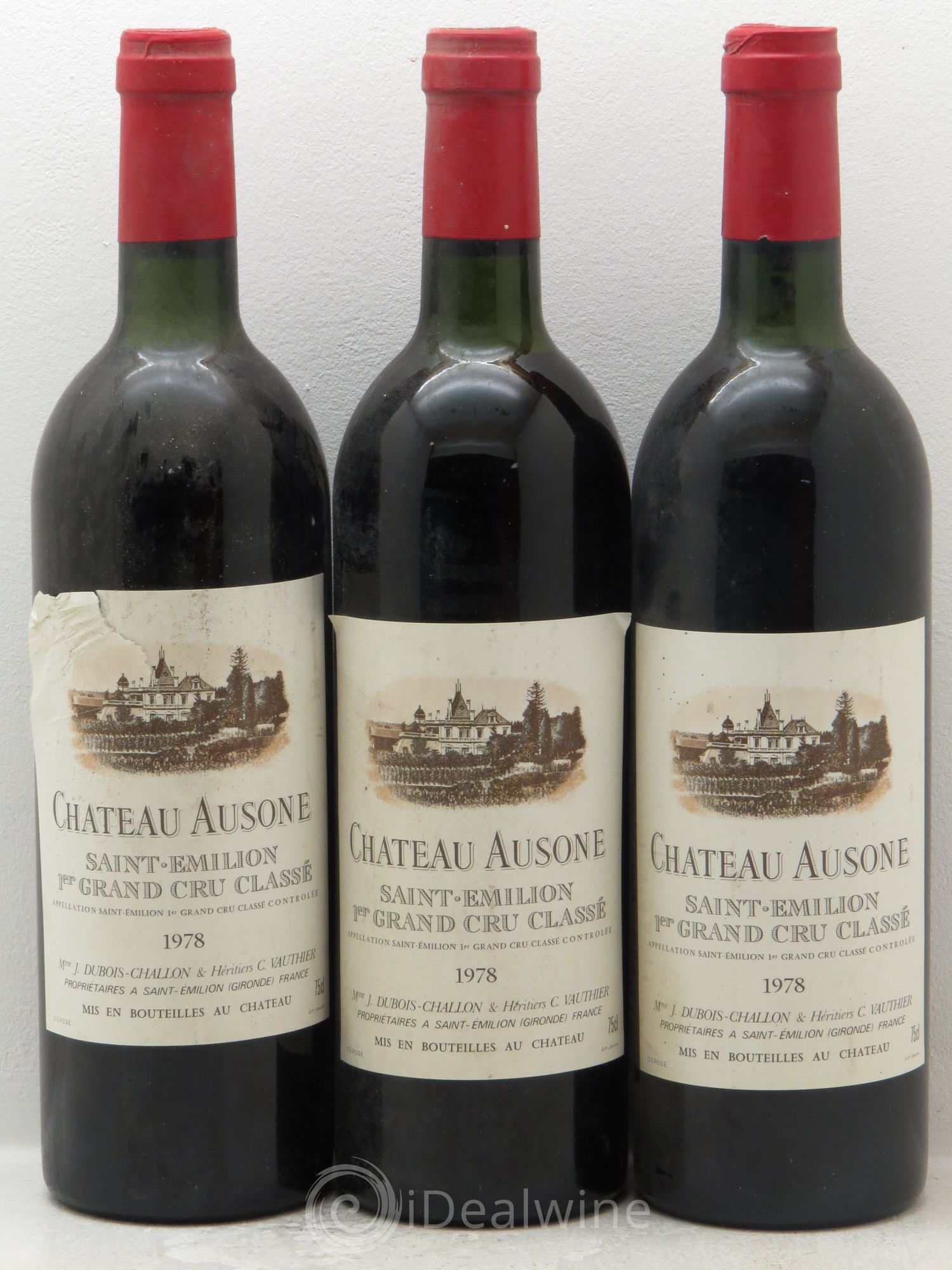 Château Ausone 1er Grand Cru Classé A 1978 - Lot de 3 bouteilles - 0