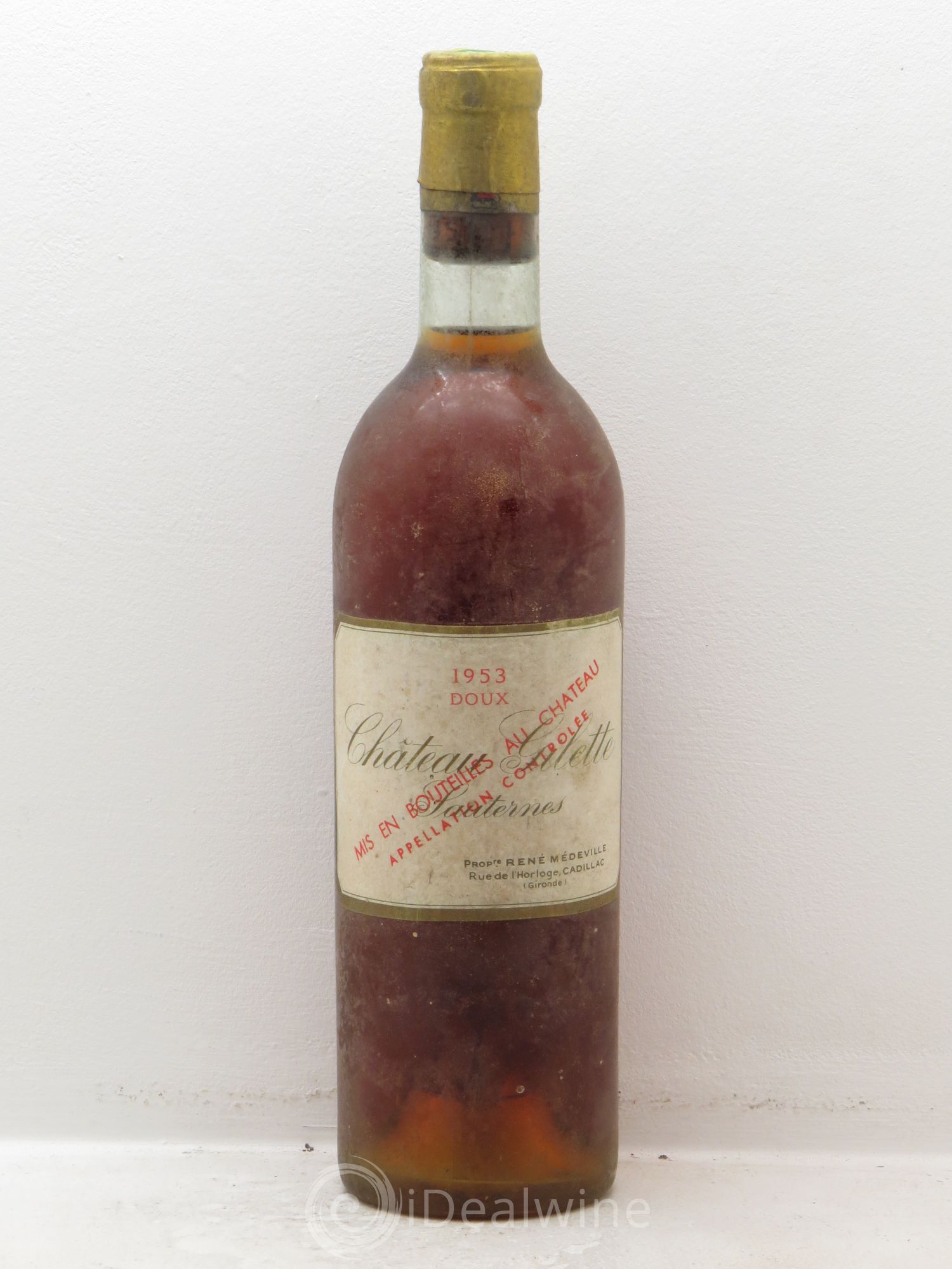 Château Gilette (doux) 1953 - Lotto di 1 bottiglia - 0