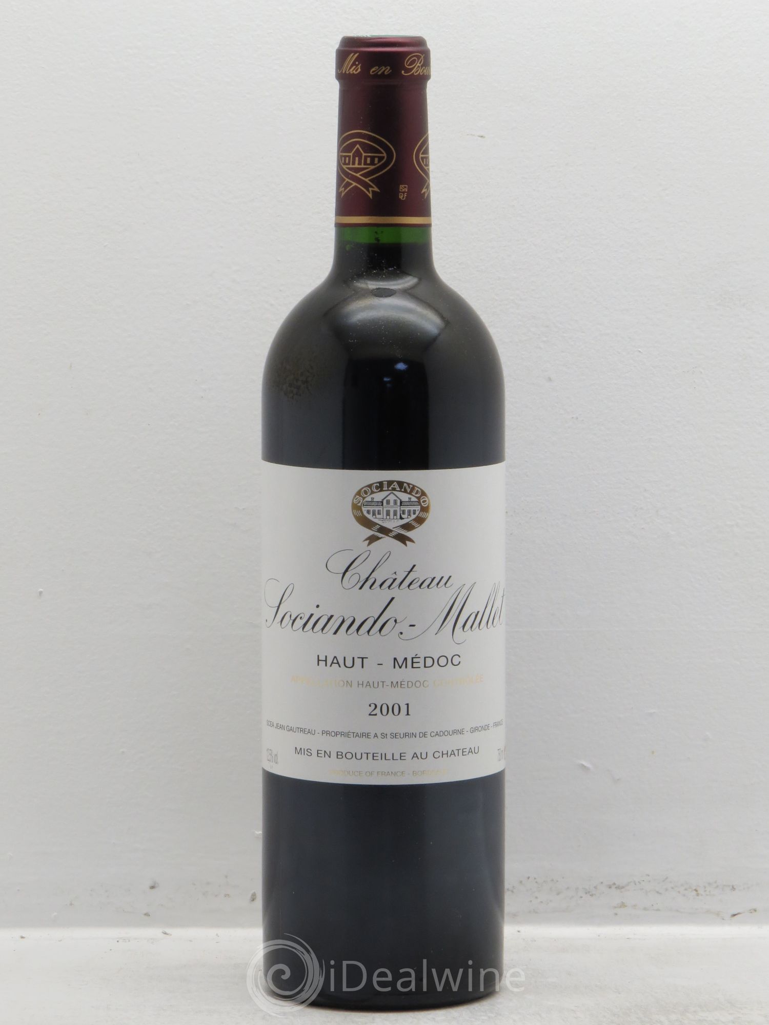 Château Sociando Mallet 2001 - Lot de 12 bouteilles - 0