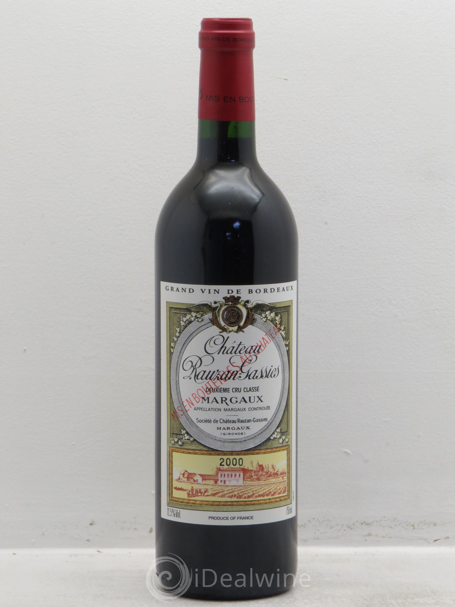 Château Rauzan-Gassies 2ème Grand Cru Classé 2000 - Lot de 12 bouteilles - 0