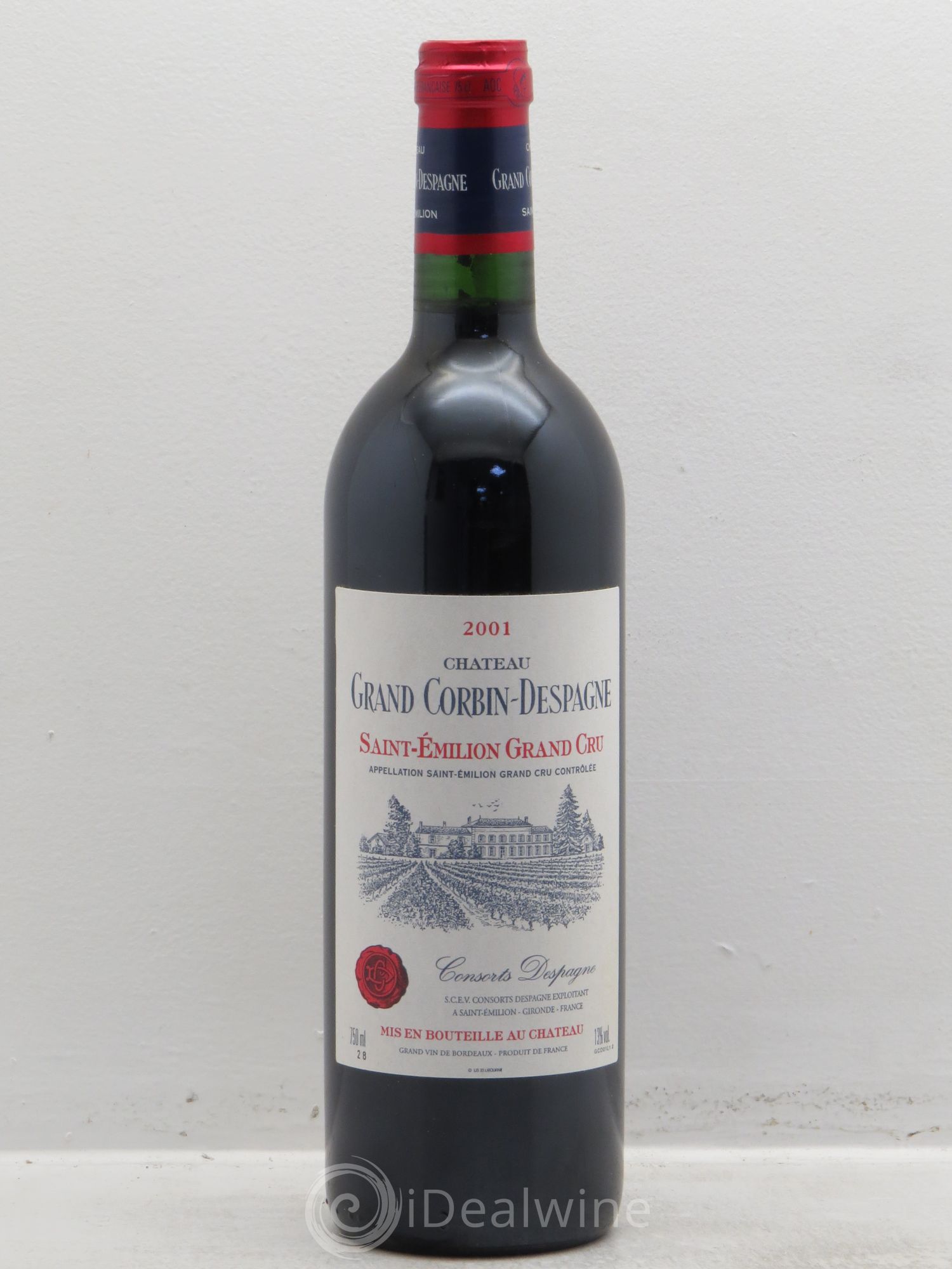 Château Grand Corbin Despagne Grand Cru Classé 2001 - Lot de 12 bouteilles - 0
