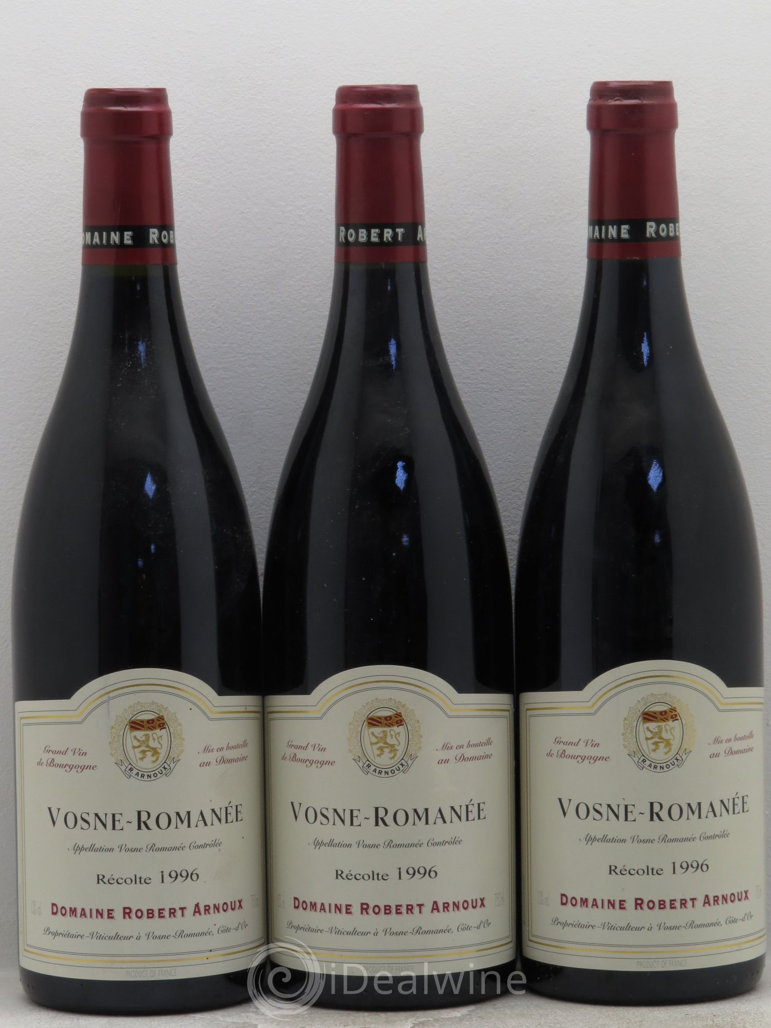Vosne-Romanée Robert Arnoux 1996 - Lot de 3 bouteilles - 0