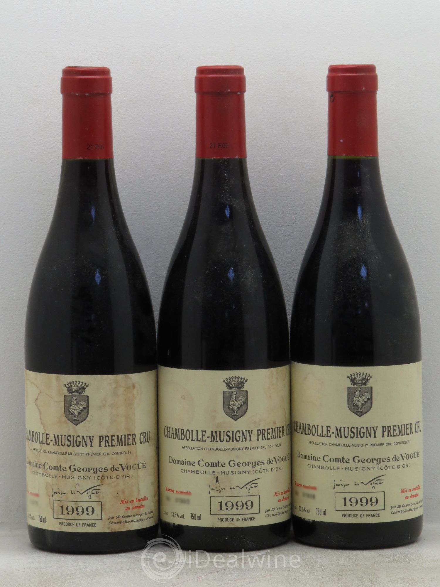 Chambolle-Musigny Comte Georges de Vogüé 1999 - Lot de 3 bouteilles - 0
