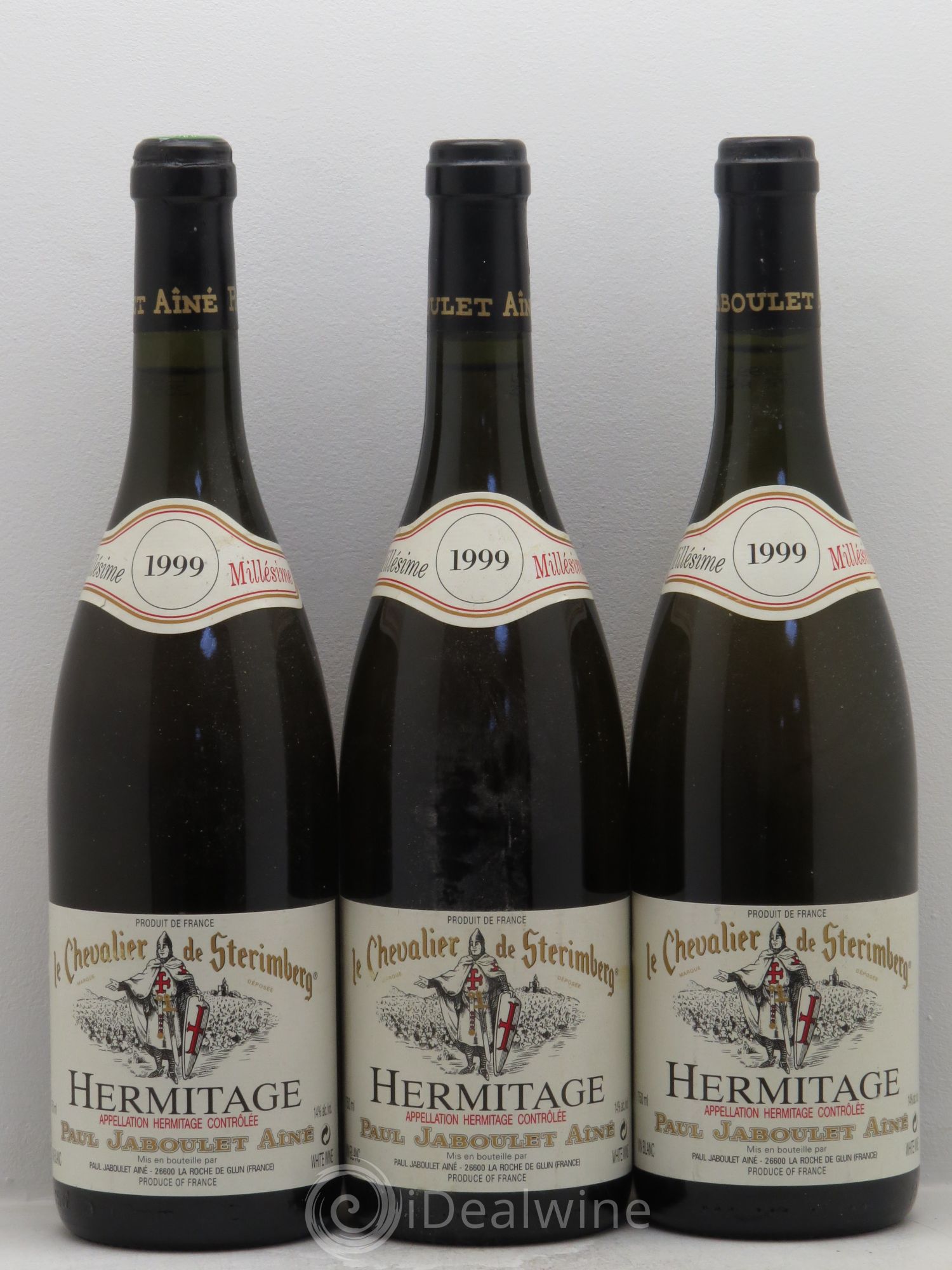 Hermitage Chevalier de Sterimberg Paul Jaboulet Ainé 1999 - Lot de 3 bouteilles - 0