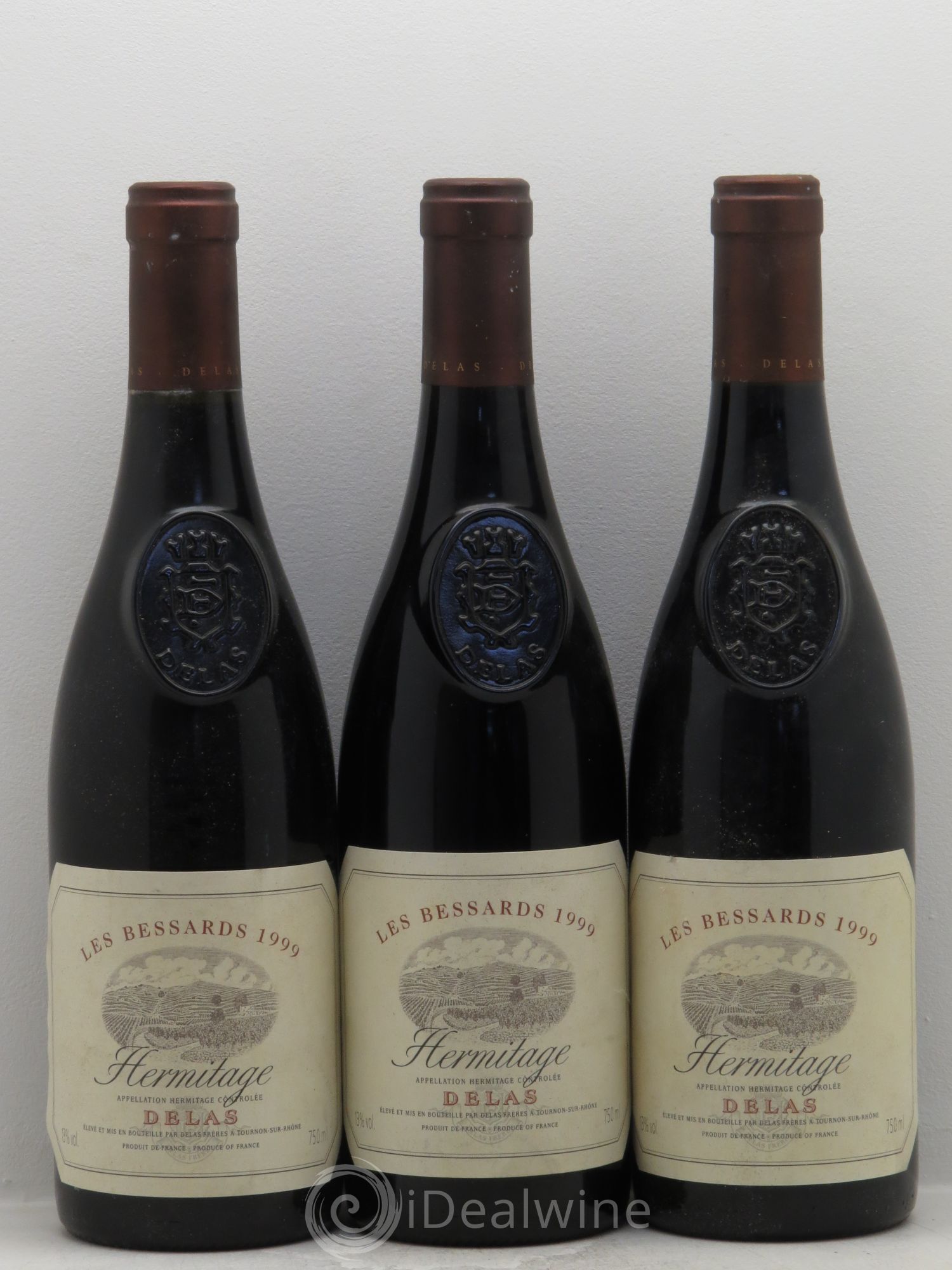 Hermitage Les Bessards Delas Frères 1999 - Lot de 3 bouteilles - 0