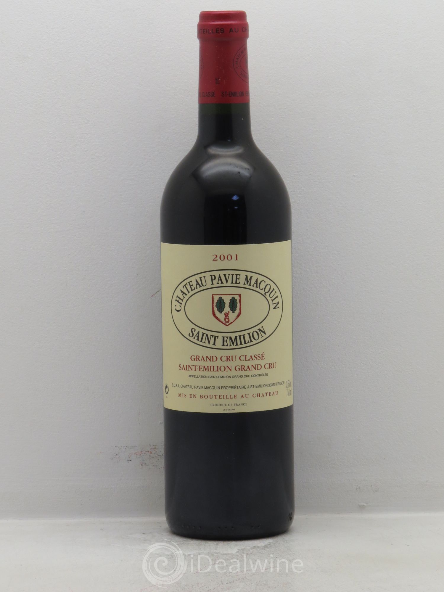 Château Pavie Macquin 1er Grand Cru Classé B 2001 - Lot de 12 bouteilles - 0