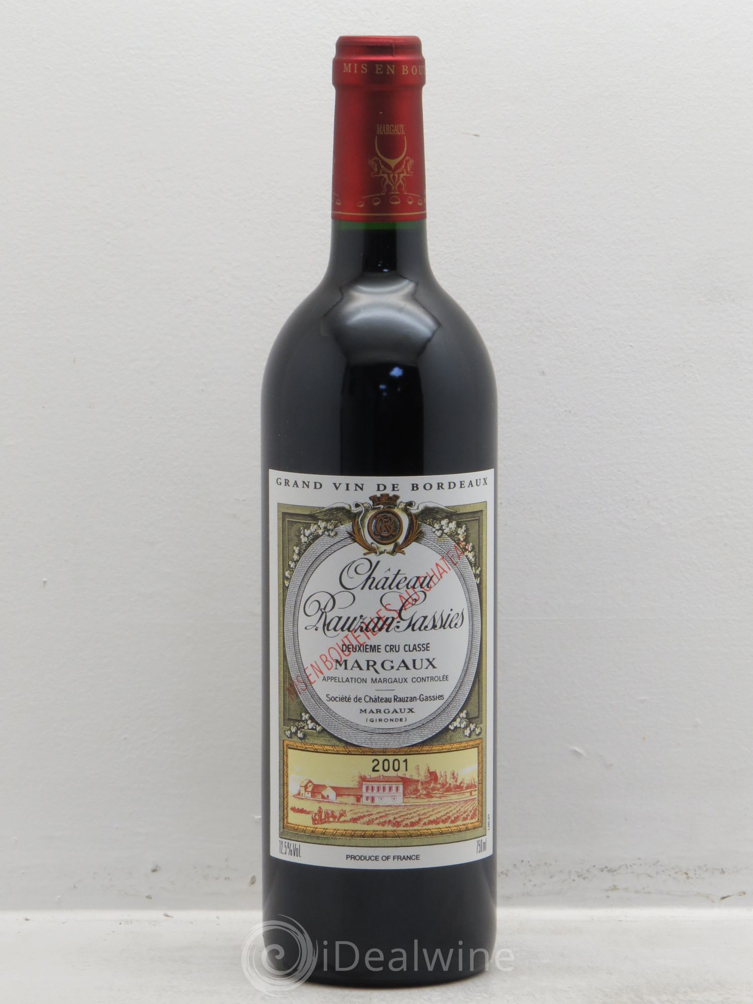 Château Rauzan-Gassies 2ème Grand Cru Classé 2001 - Lot de 12 bouteilles - 0