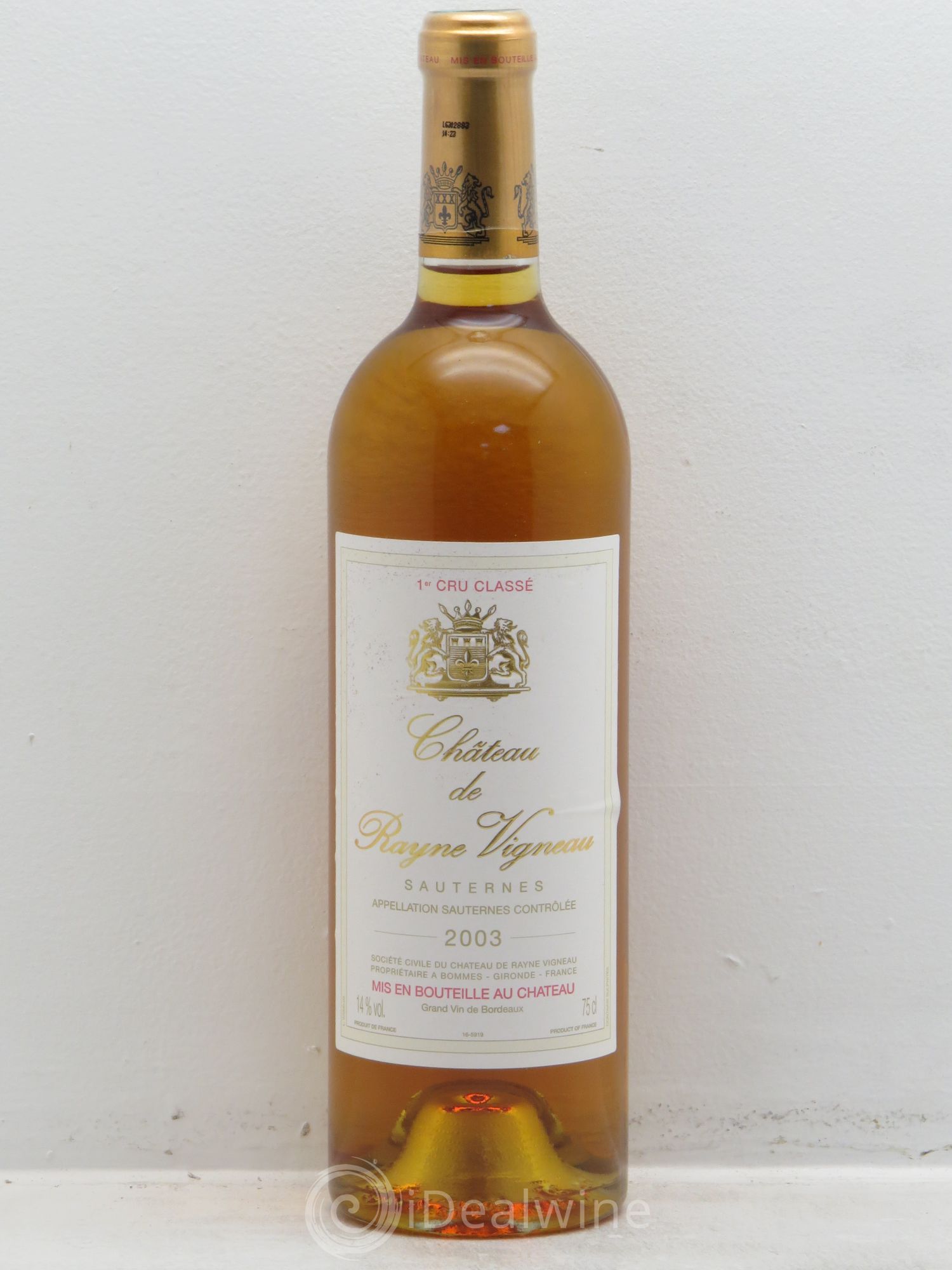 Château de Rayne Vigneau 1er Grand Cru Classé (senza prezzo di riserva) 2003 - Lotto di 12 bottiglie - 0